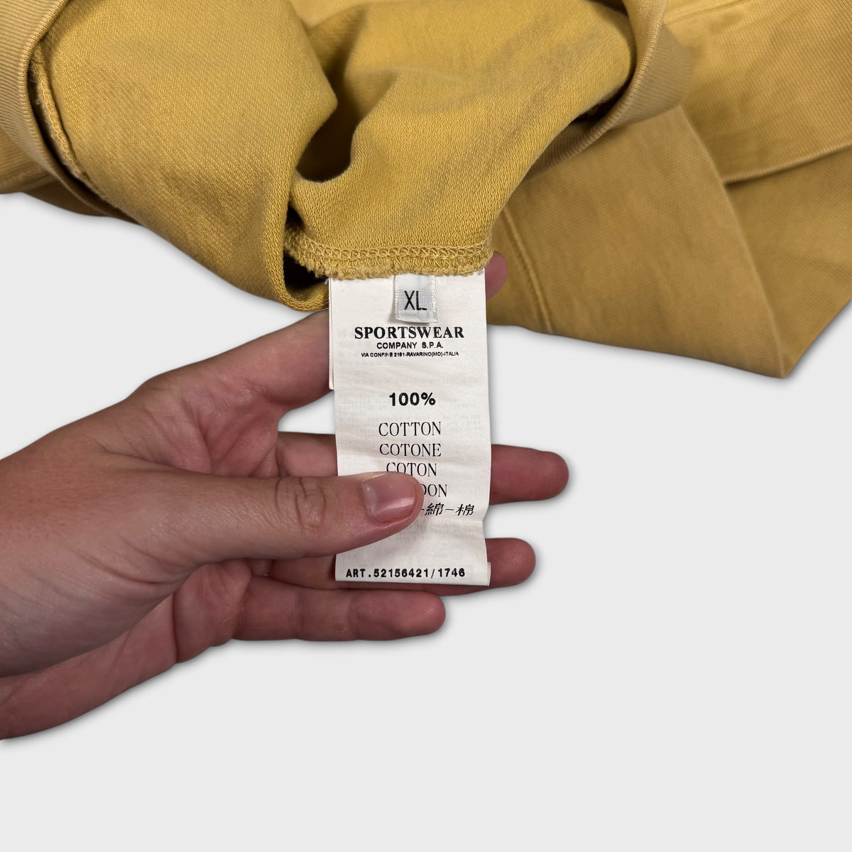 Stone Island Yellow 2010 Quarter Zip XL