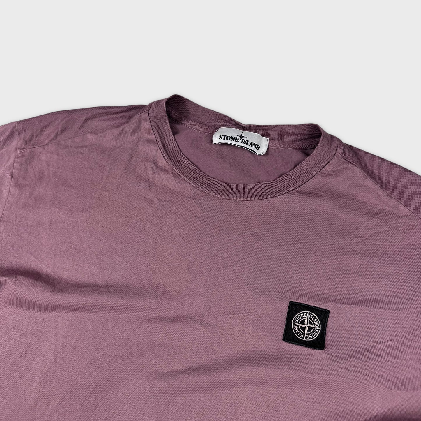 Stone Island Pink Compass Logo T-Shirt M