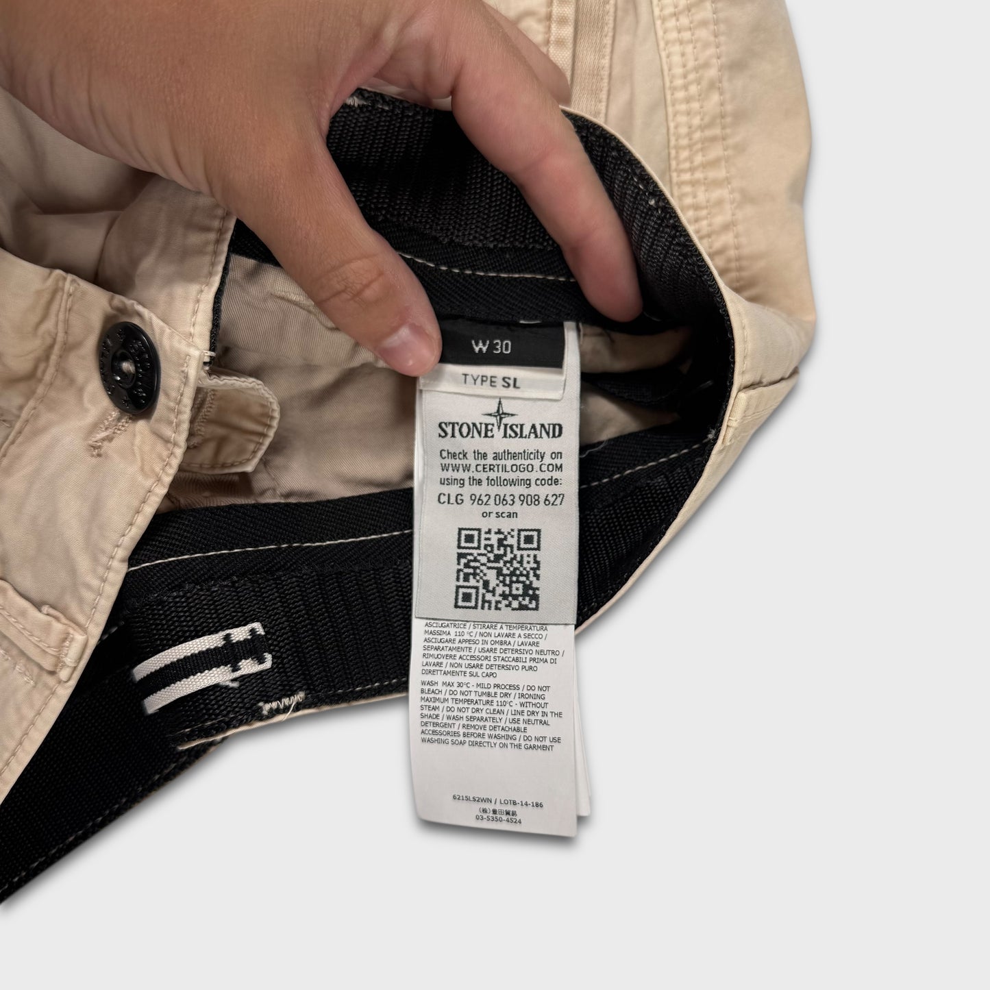 Stone Island Beige Cargo Shorts W30