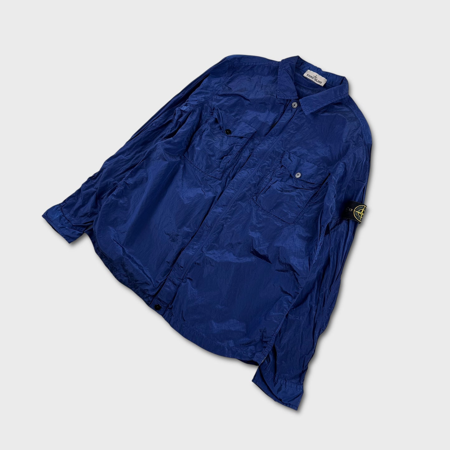 Stone Island Royal Blue Nylon Metal Overshirt XXL