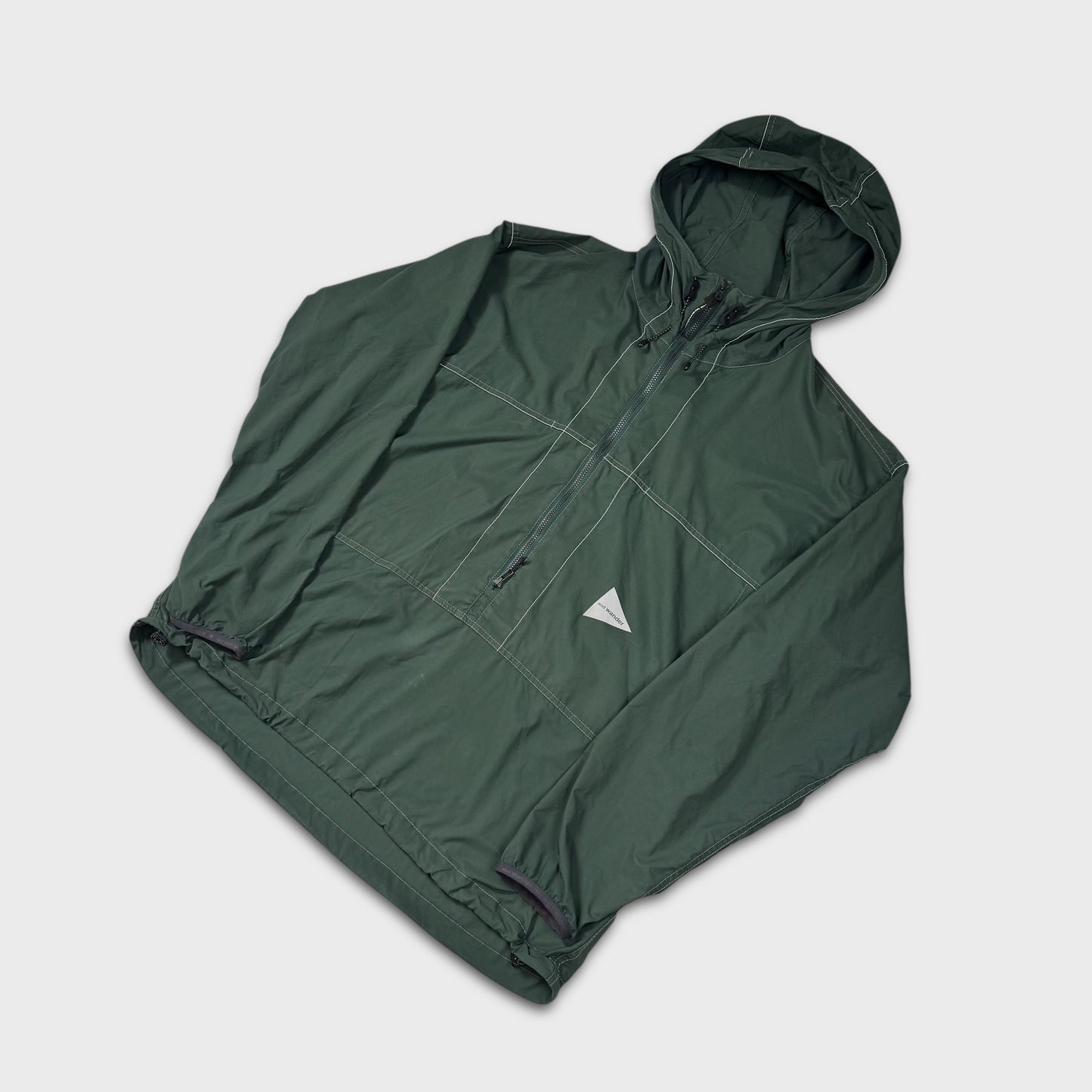 And Wander Forrest Green Packable Pertex Windbreaker Jacket XL