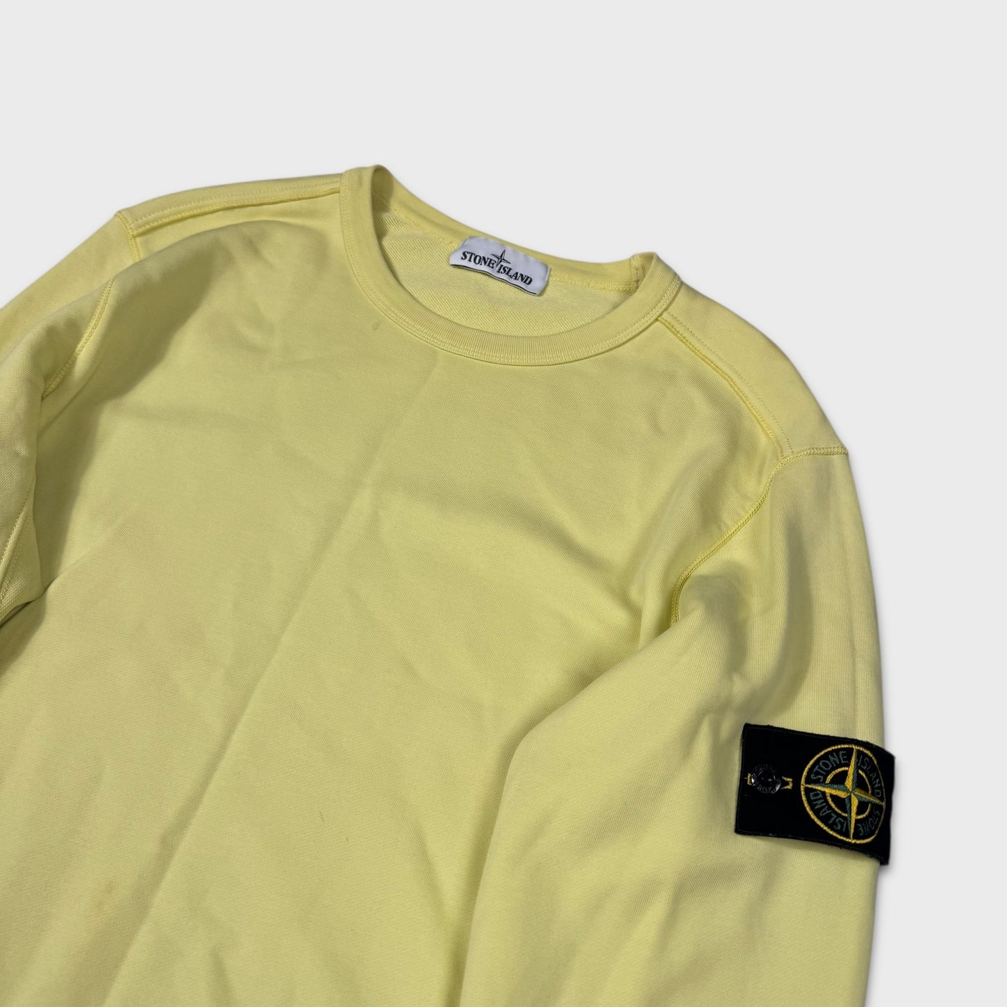 Stone Island Yellow Crewneck Sweatshirt M
