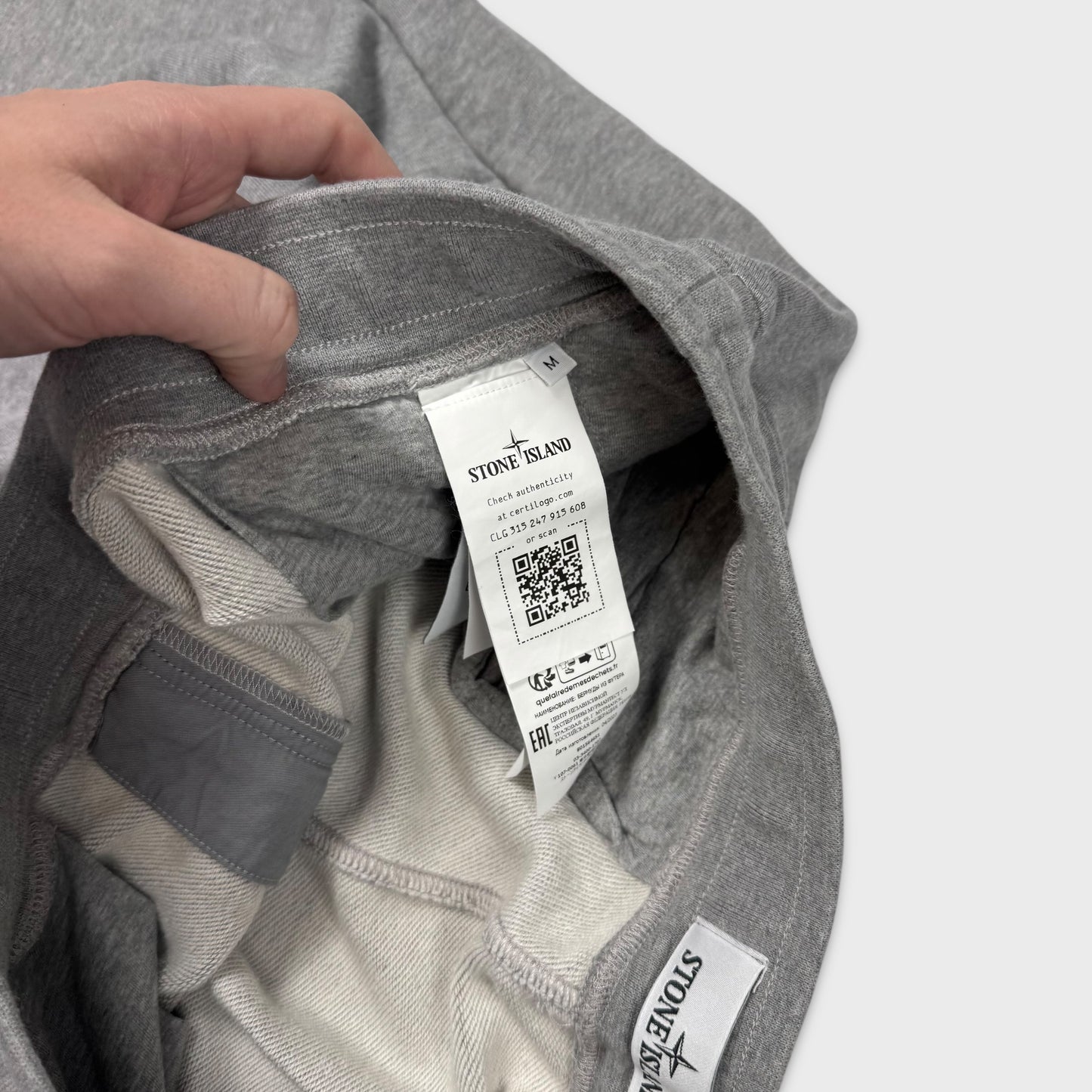 Stone Island Grey Cotton Shorts M