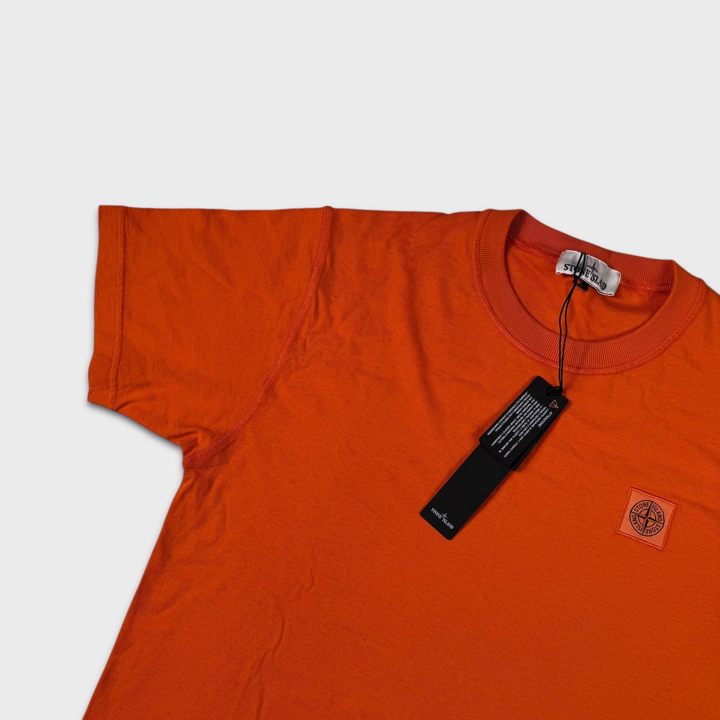 Stone Island Orange Compass Logo T-Shirt BNWT M