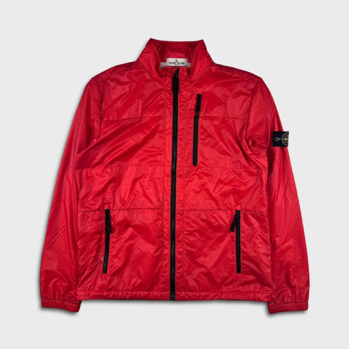 Stone Island Red Micro Ripstop Quilted Jacket XL