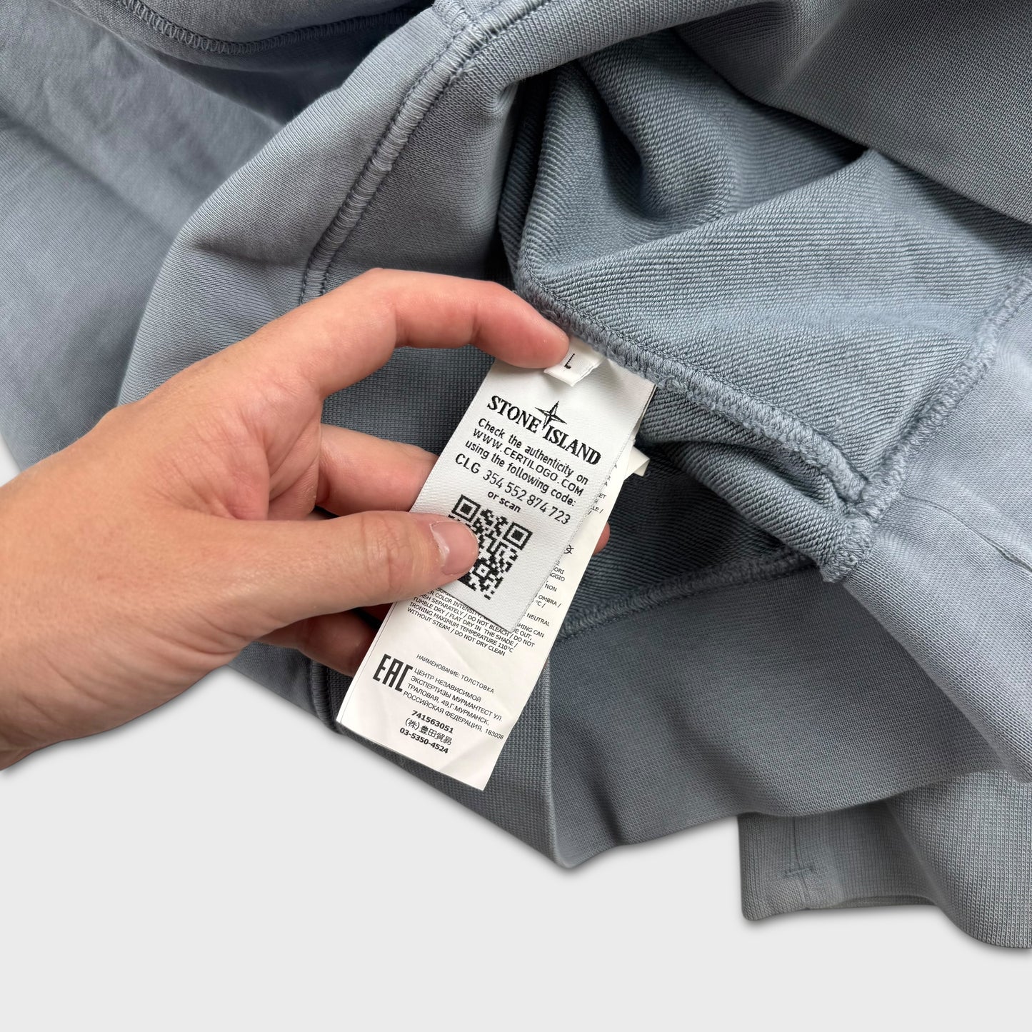 Stone Island Avio Grey Crewneck L