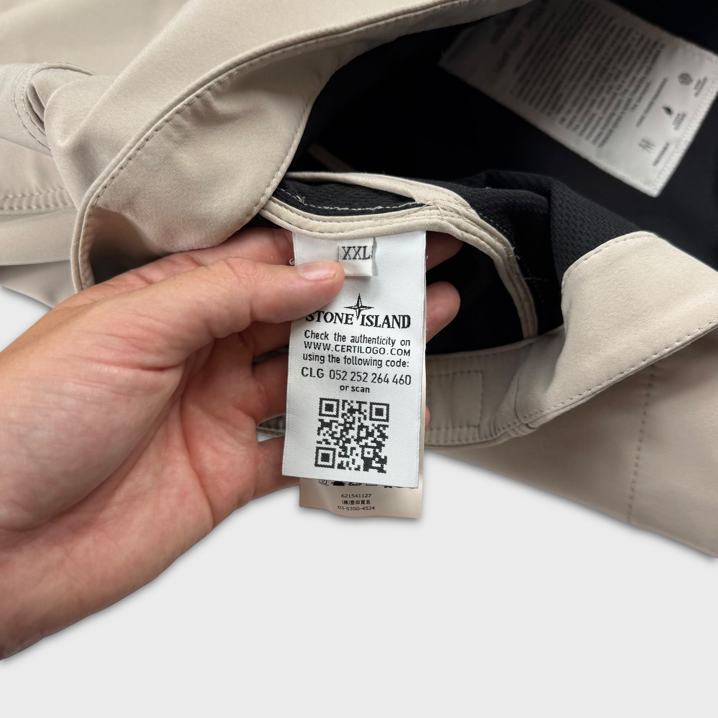 Stone Island Beige Light Soft Shell-R Jacket XXL
