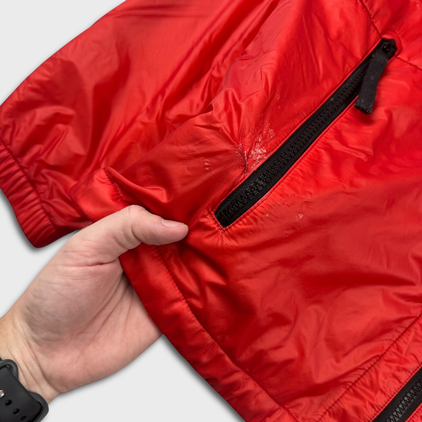 Stone Island Red Micro Ripstop Quilted Jacket XL