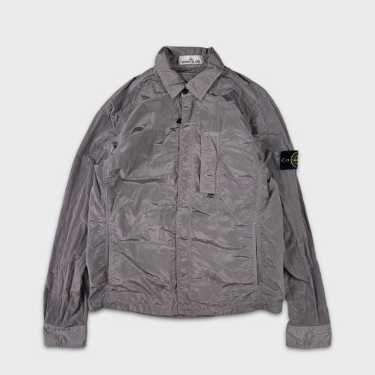 Stone Island Silver Nylon Metal Overshirt M