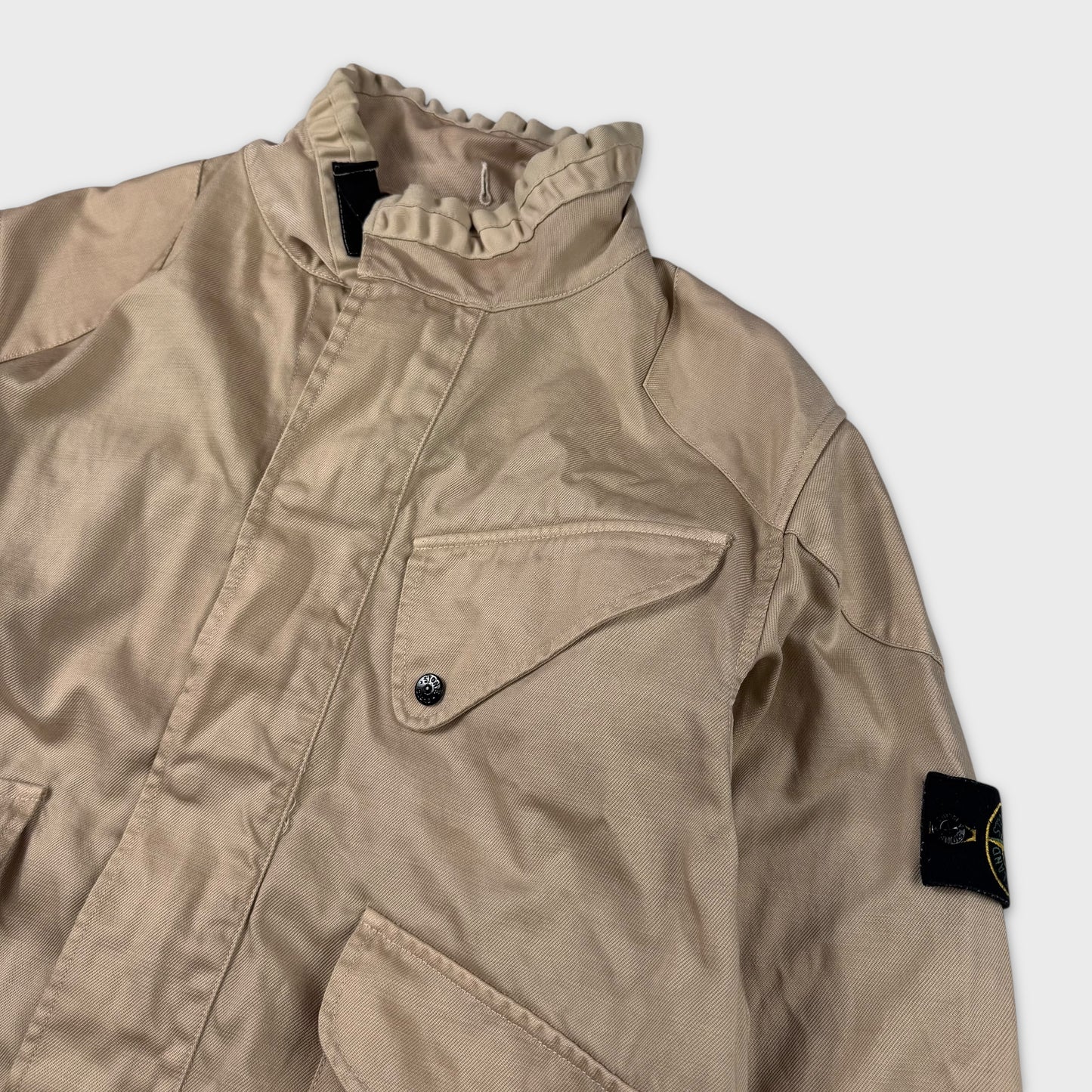 Stone Island 2004 Batavia Beige Cotton Jacket L