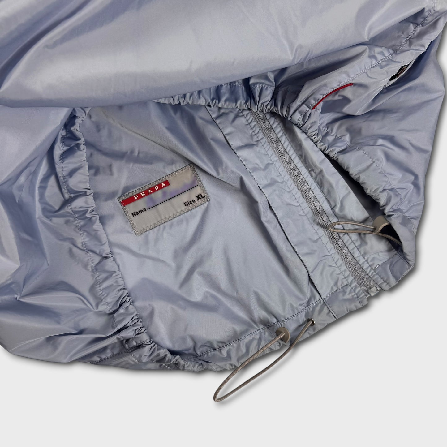 Prada Sport Baby Blue Nylon Windbreaker Jacket XL