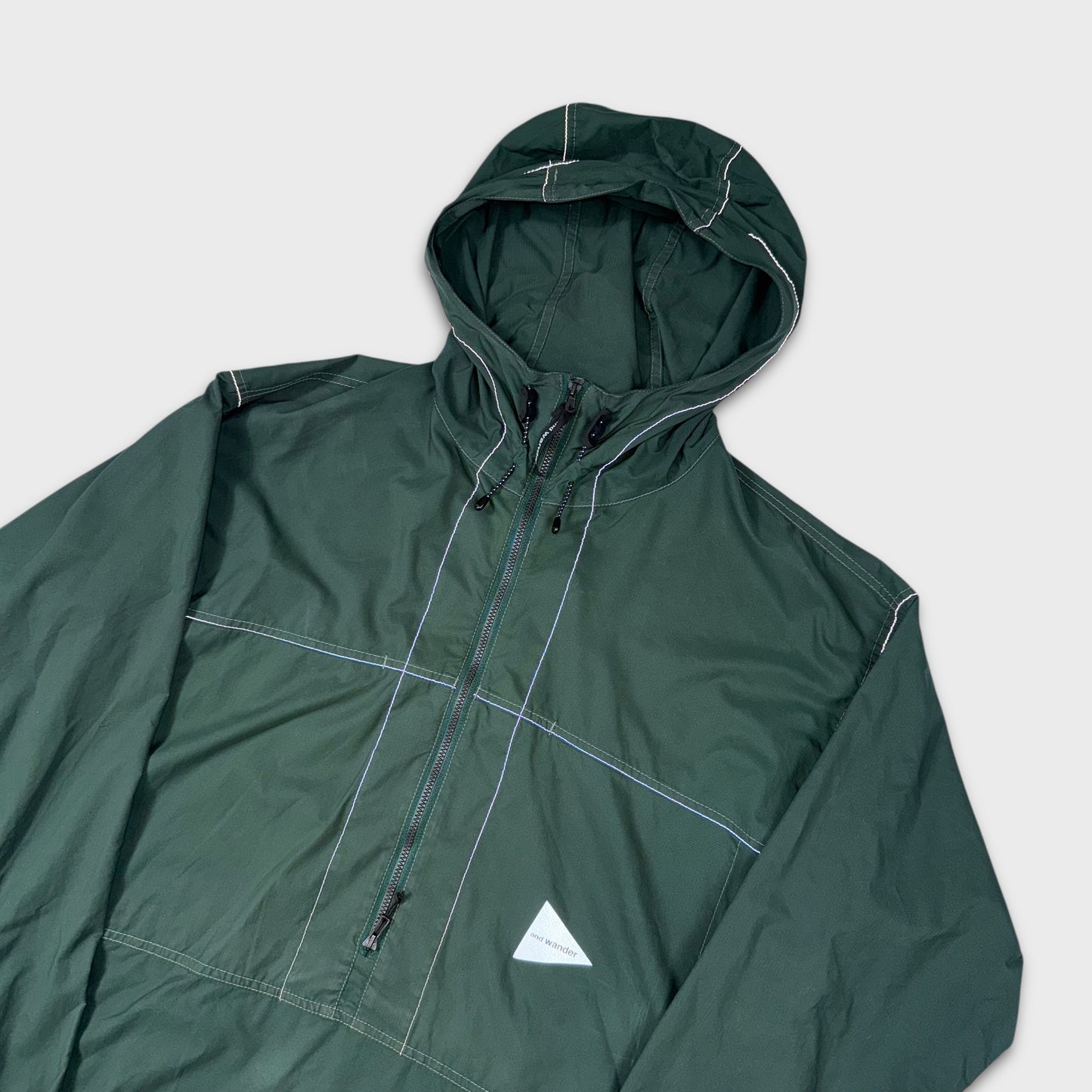And Wander Forrest Green Packable Pertex Windbreaker Jacket XL
