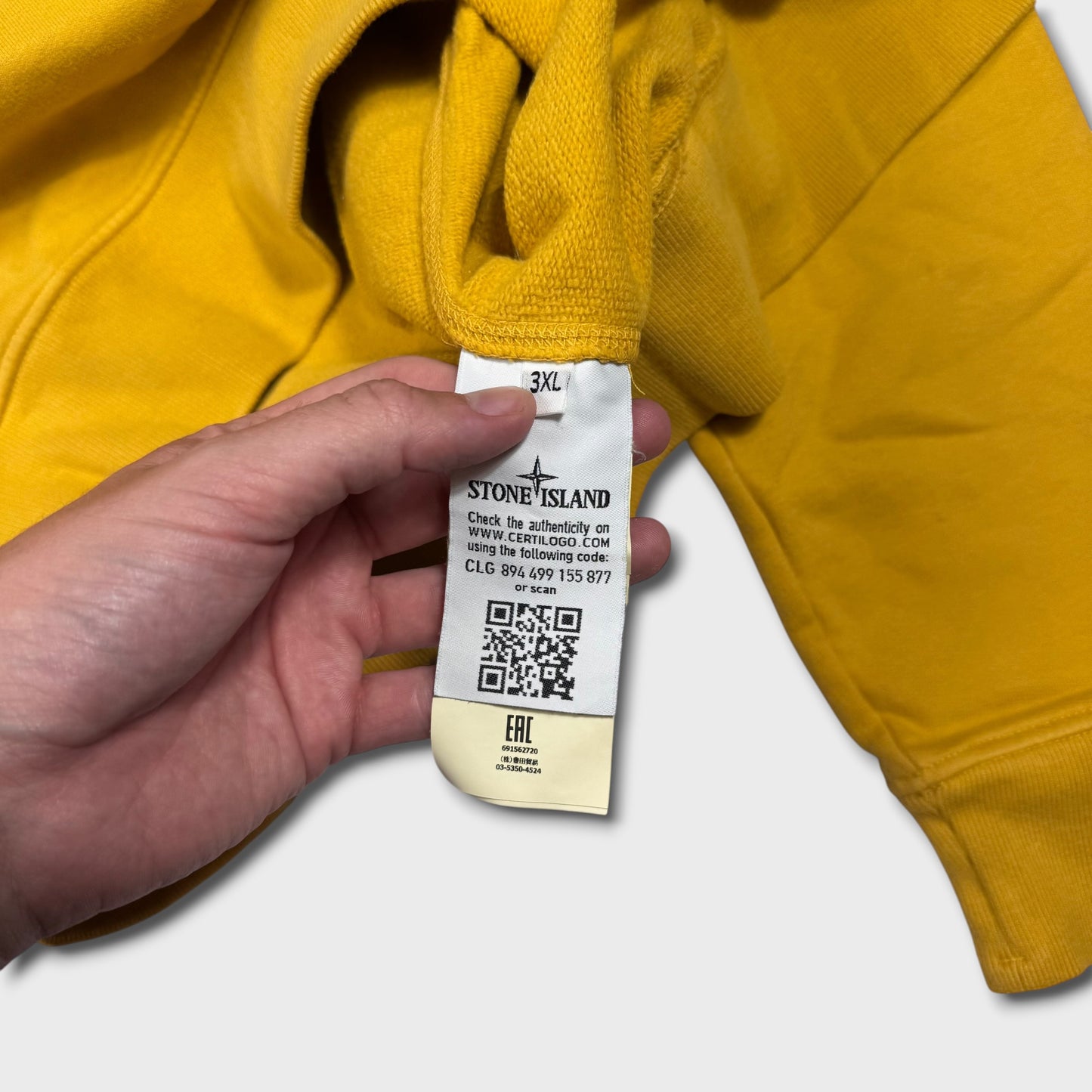Stone Island Yellow Crewneck Sweatshirt 3XL