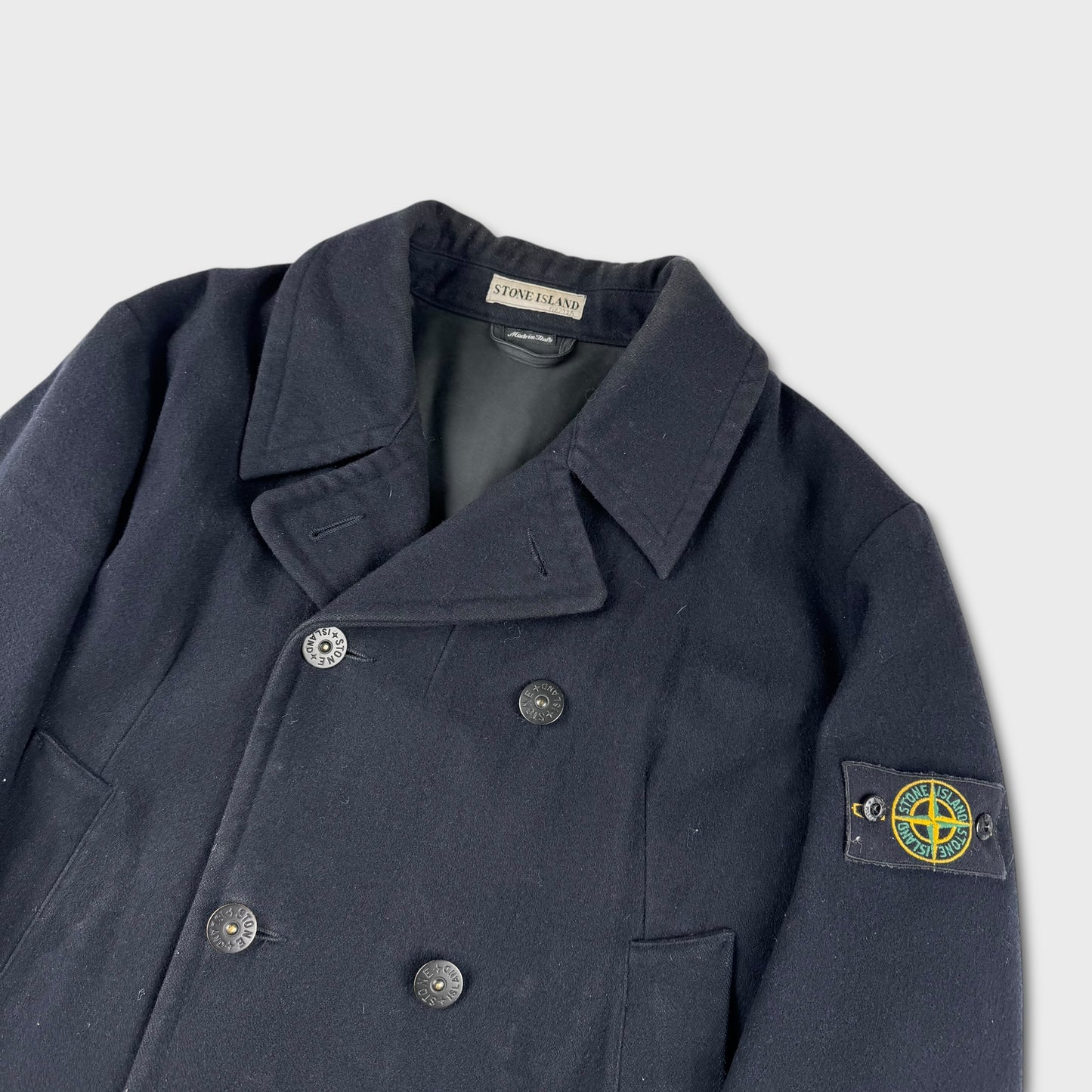 Stone Island AW2001 Heavy Wool Duffle Jacket L