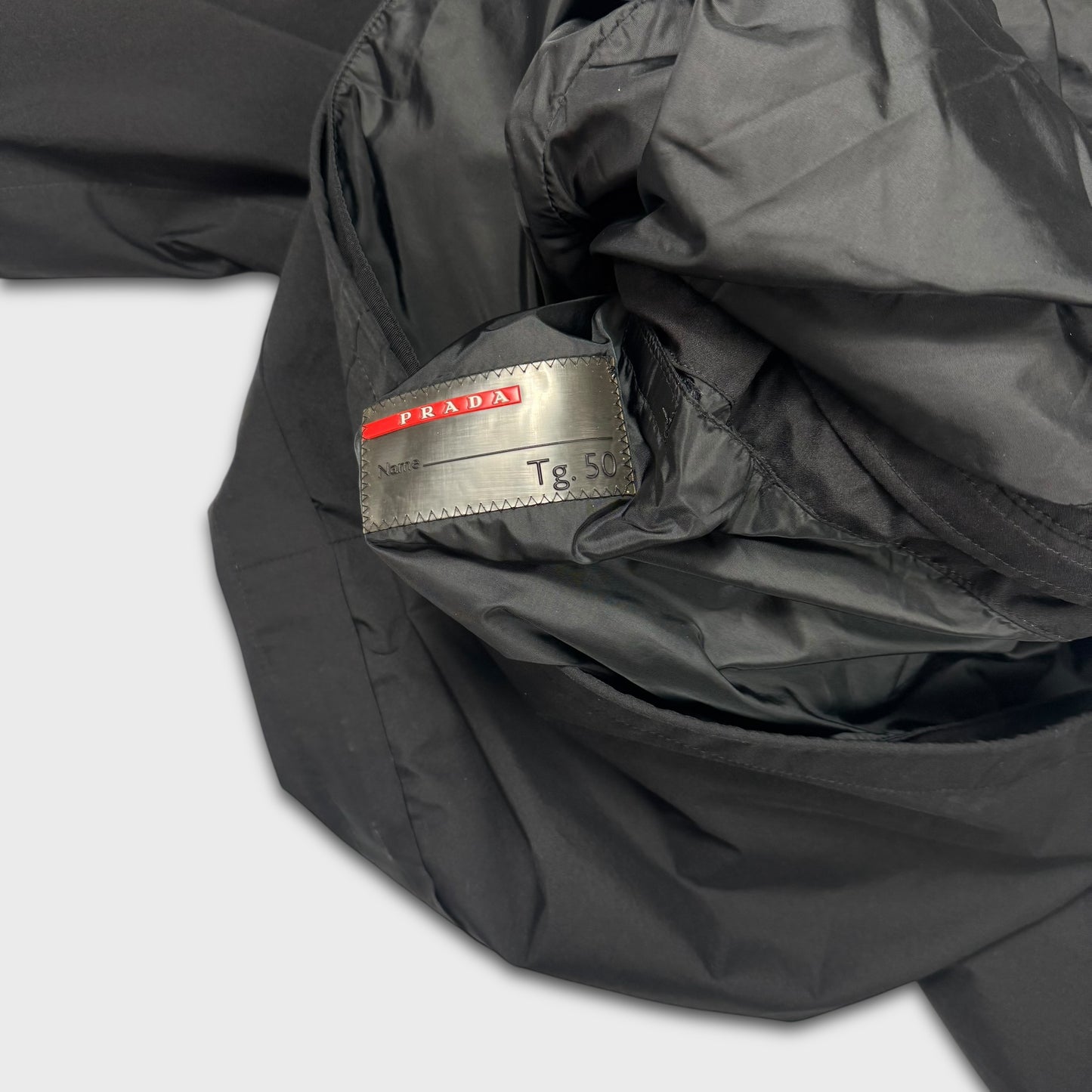 Prada Sport Black Mid-Length Parka Jacket L