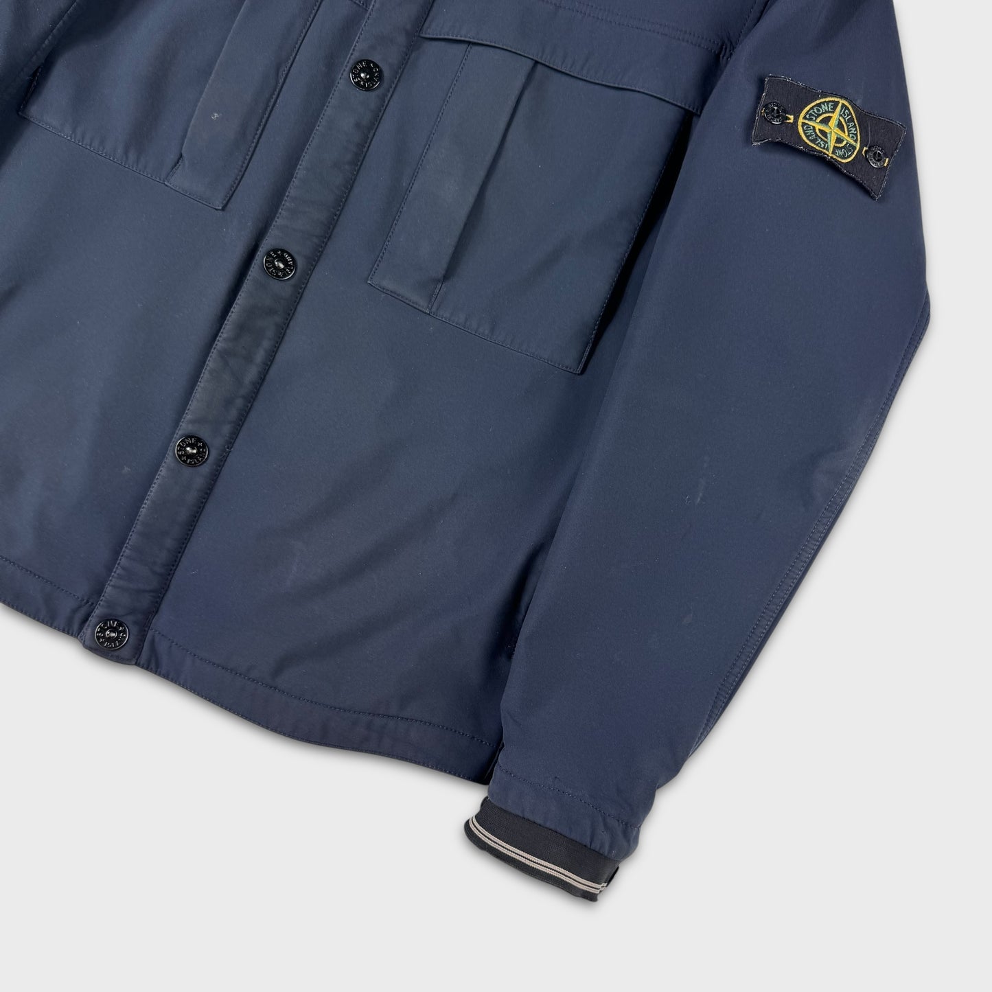Stone Island Navy Soft Shell-R Jacket L