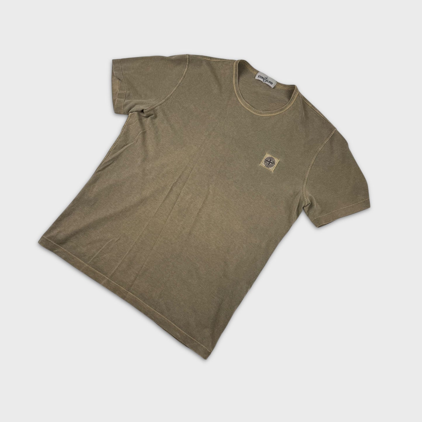 Stone Island Washed Olive Compass T-Shirt L