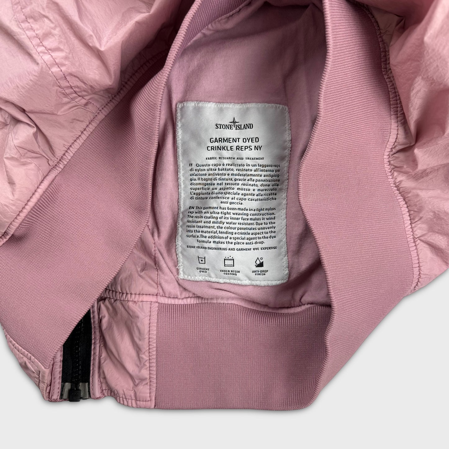 Stone Island Garment Dyed Crinkle Reps Bomber Jacket M