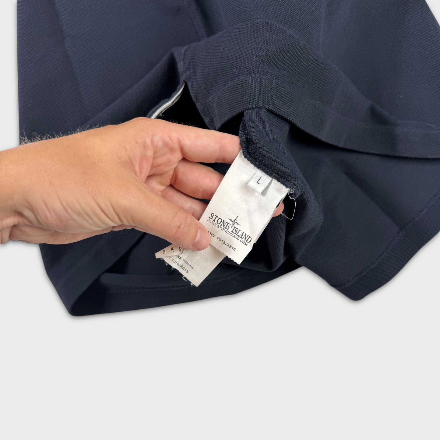 Stone Island Navy Polo Shirt L