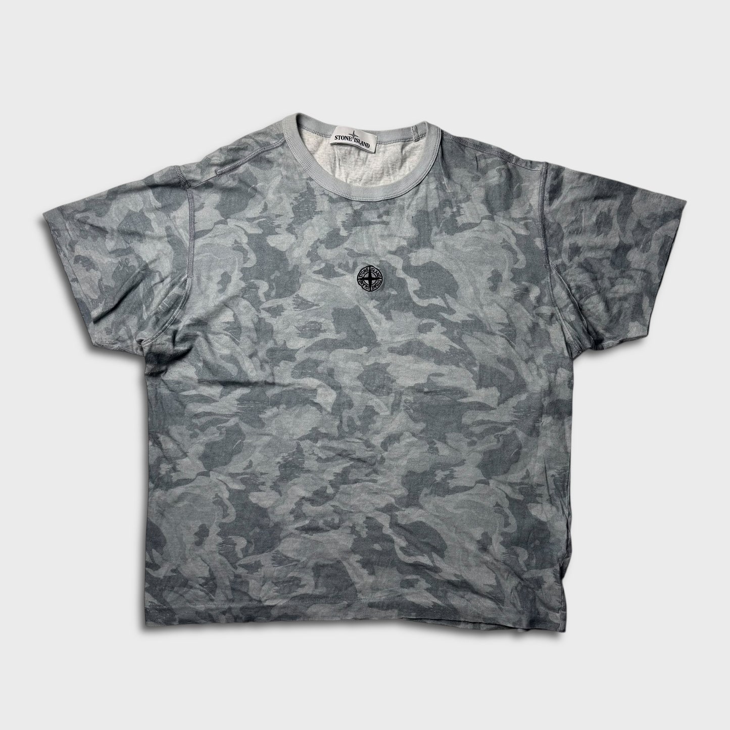 Stone Island Grey Camouflage T-Shirt L