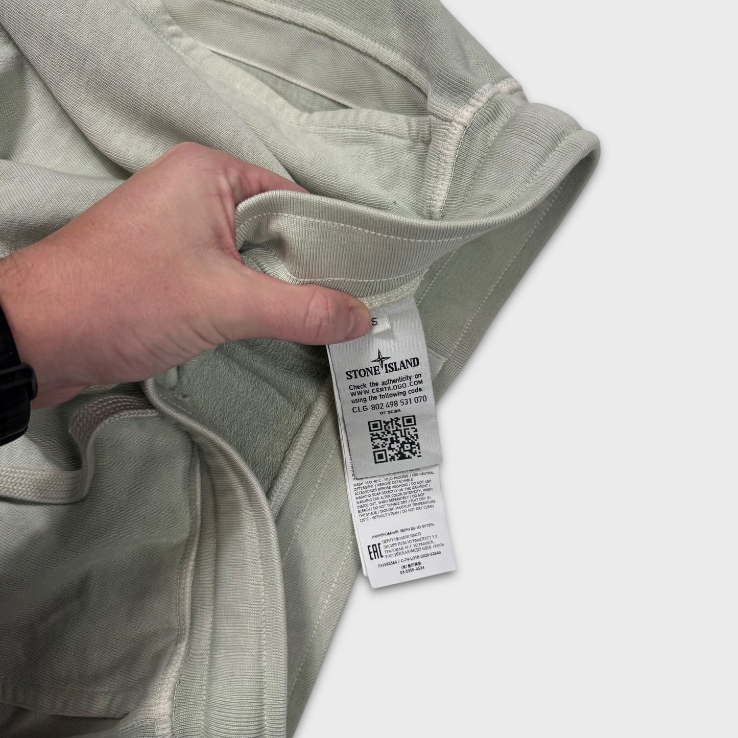 Stone Island Mint Cotton Shorts S