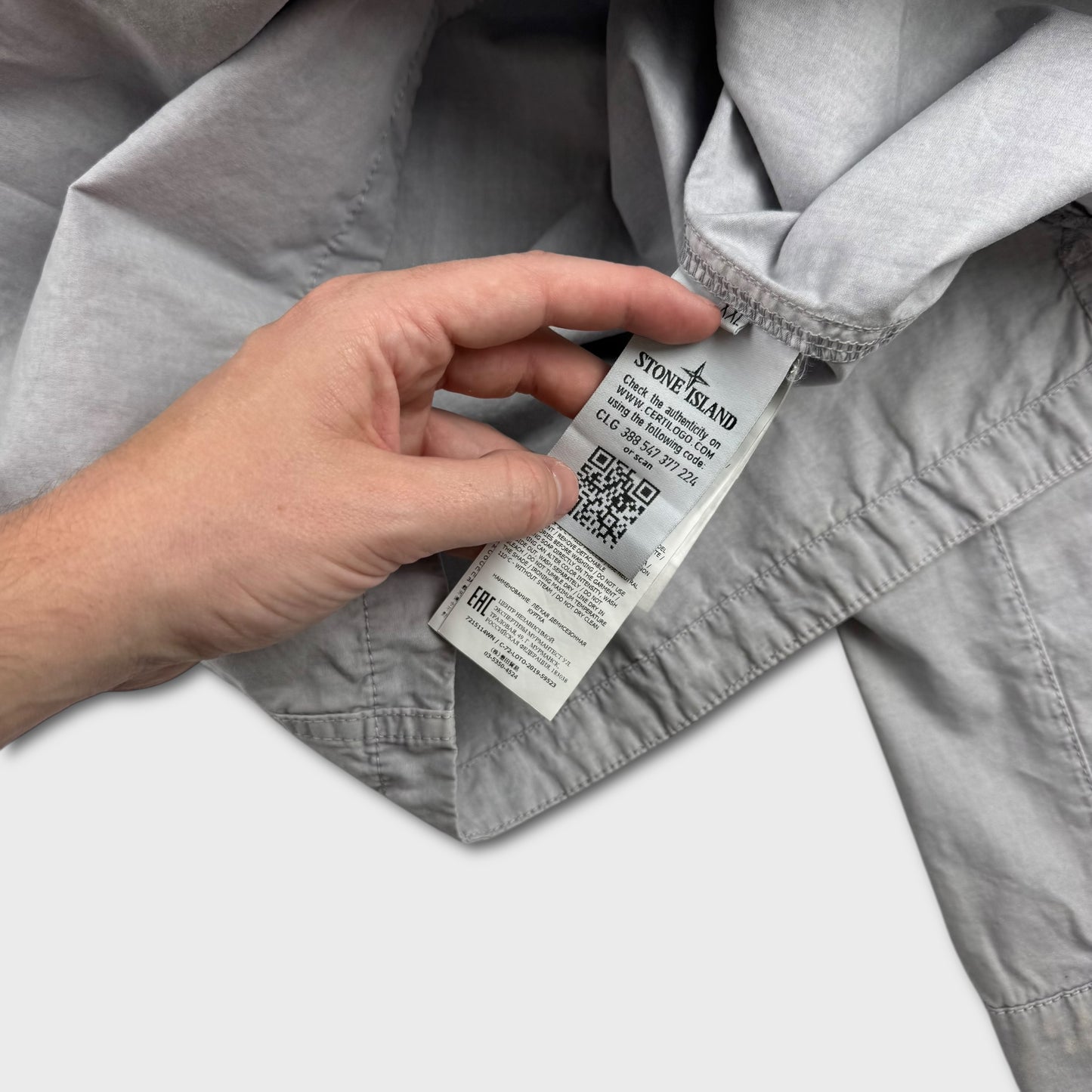 Stone Island Lavender Full Zip Overshirt XXL