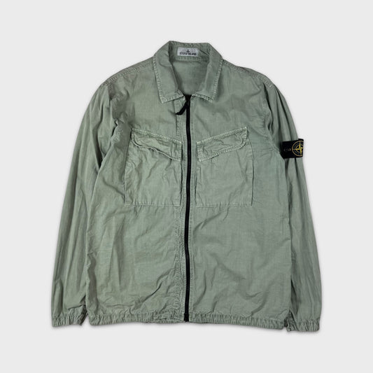 Stone Island Sage Green Full Zip Overshirt XL