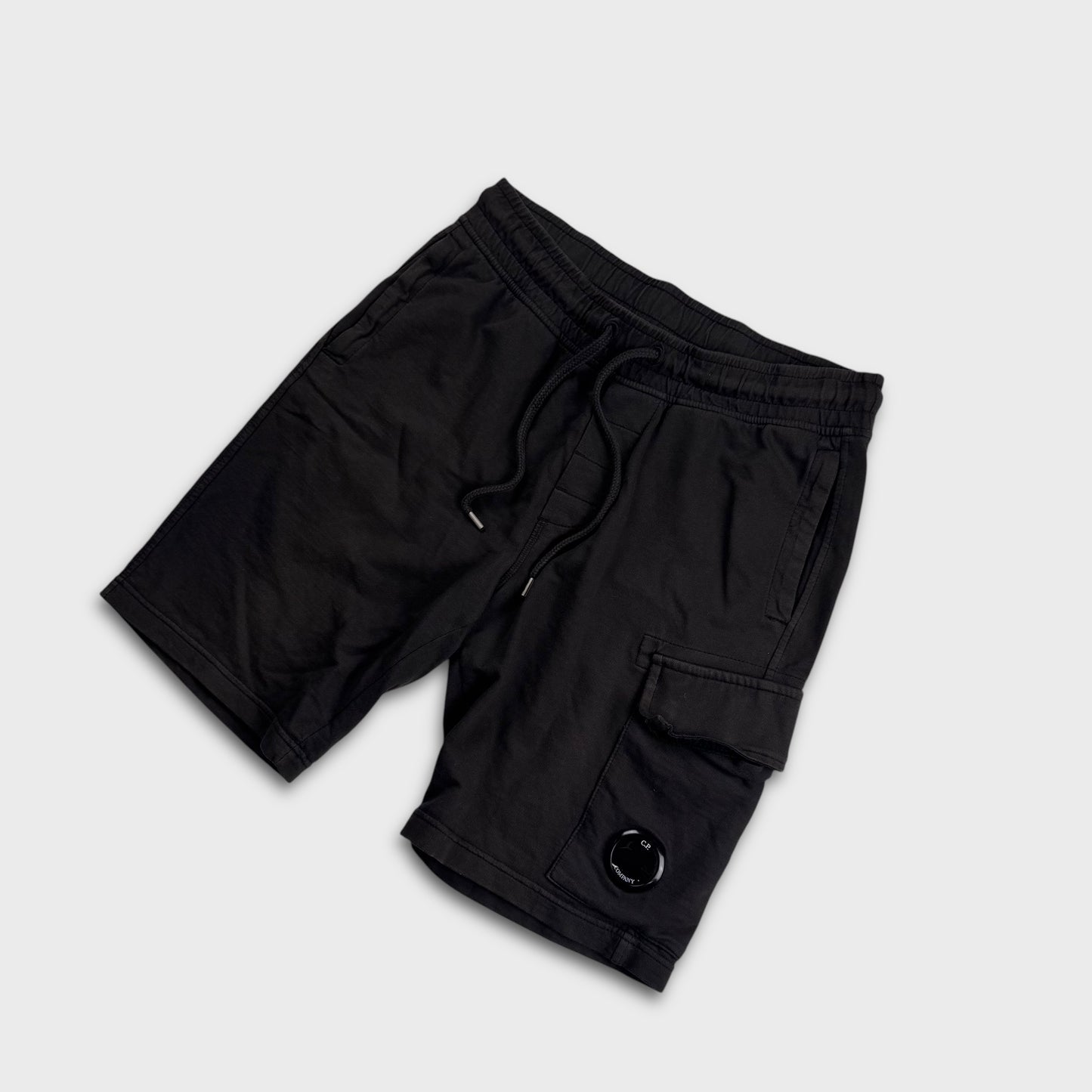 CP Company Charcoal Grey Lens Cotton Shorts S