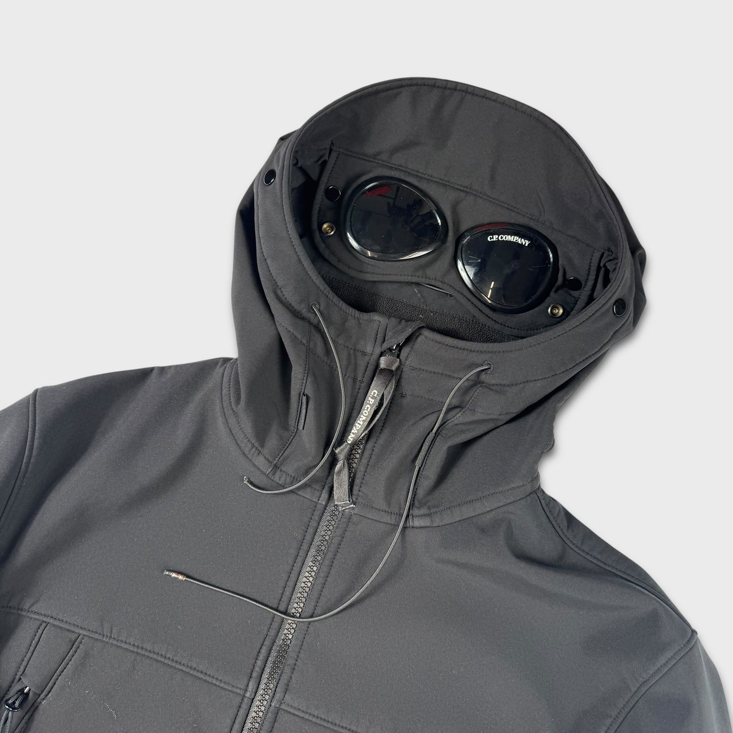 CP Company Black Goggle Soft Shell Jacket L