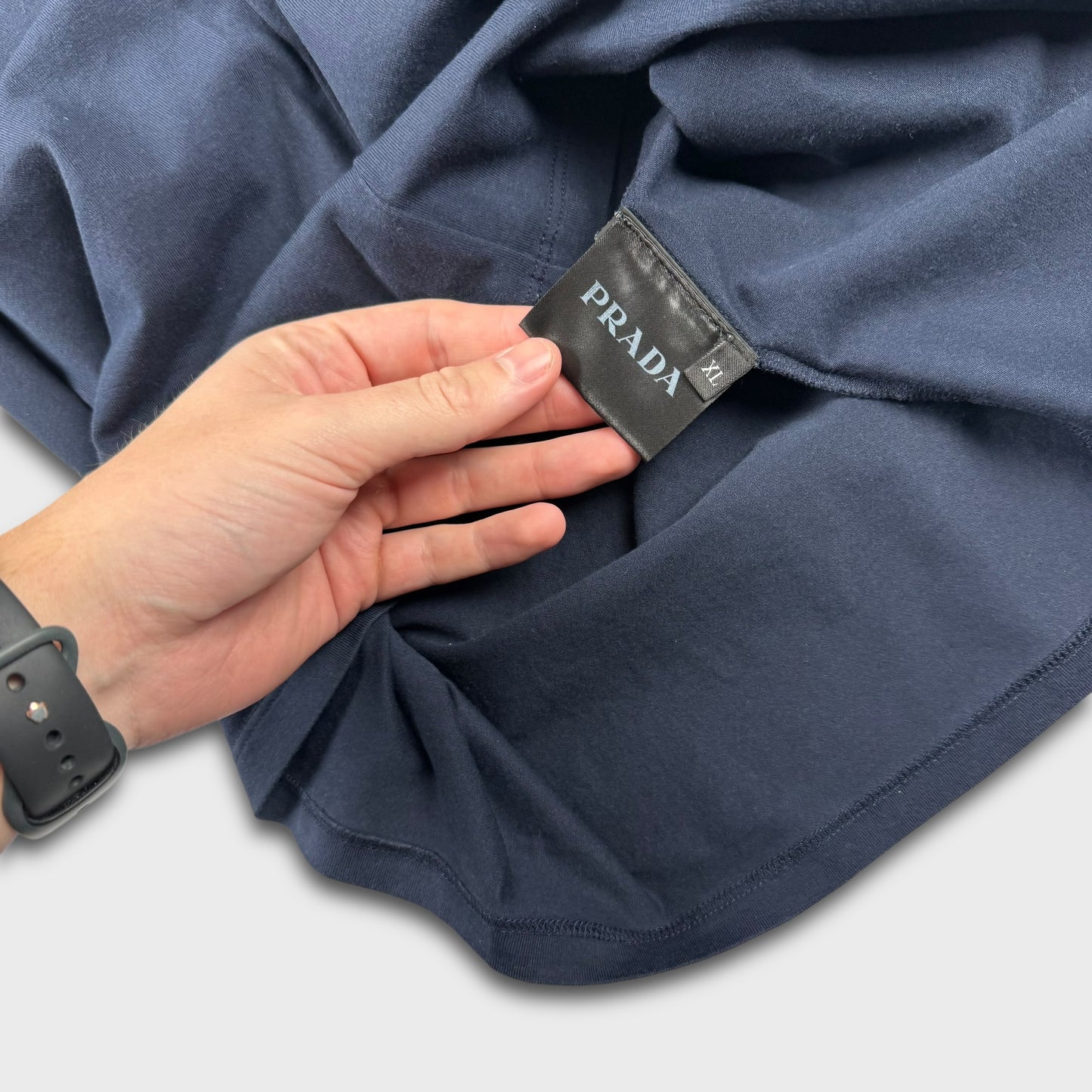 Prada Sport Navy Nylon Pocket T-Shirt L