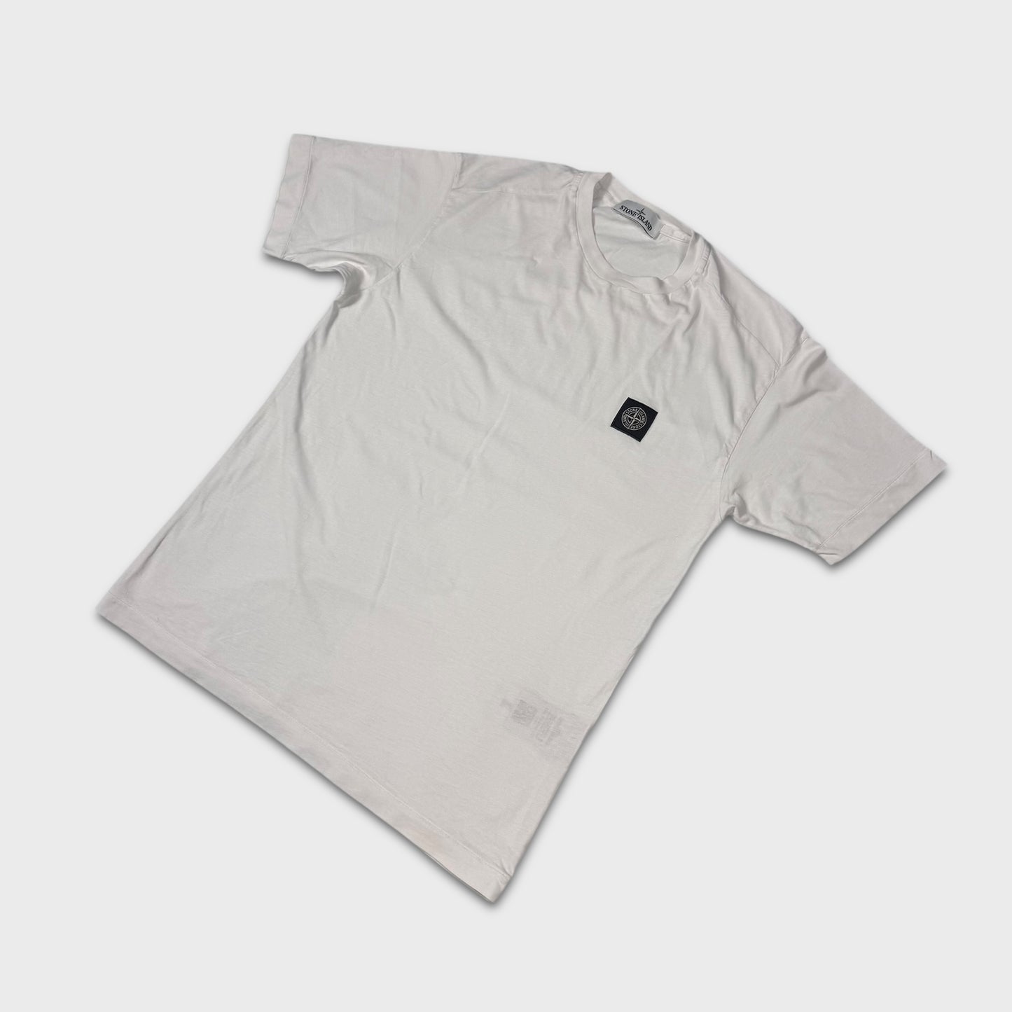 Stone Island White Compass Logo T-Shirt L