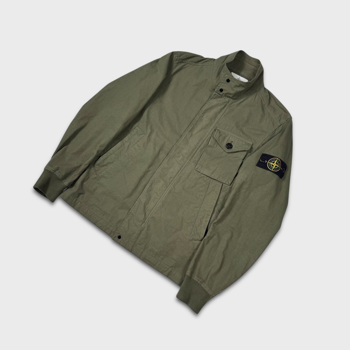 Stone Island Olive Green Cotton Cordura Jacket S