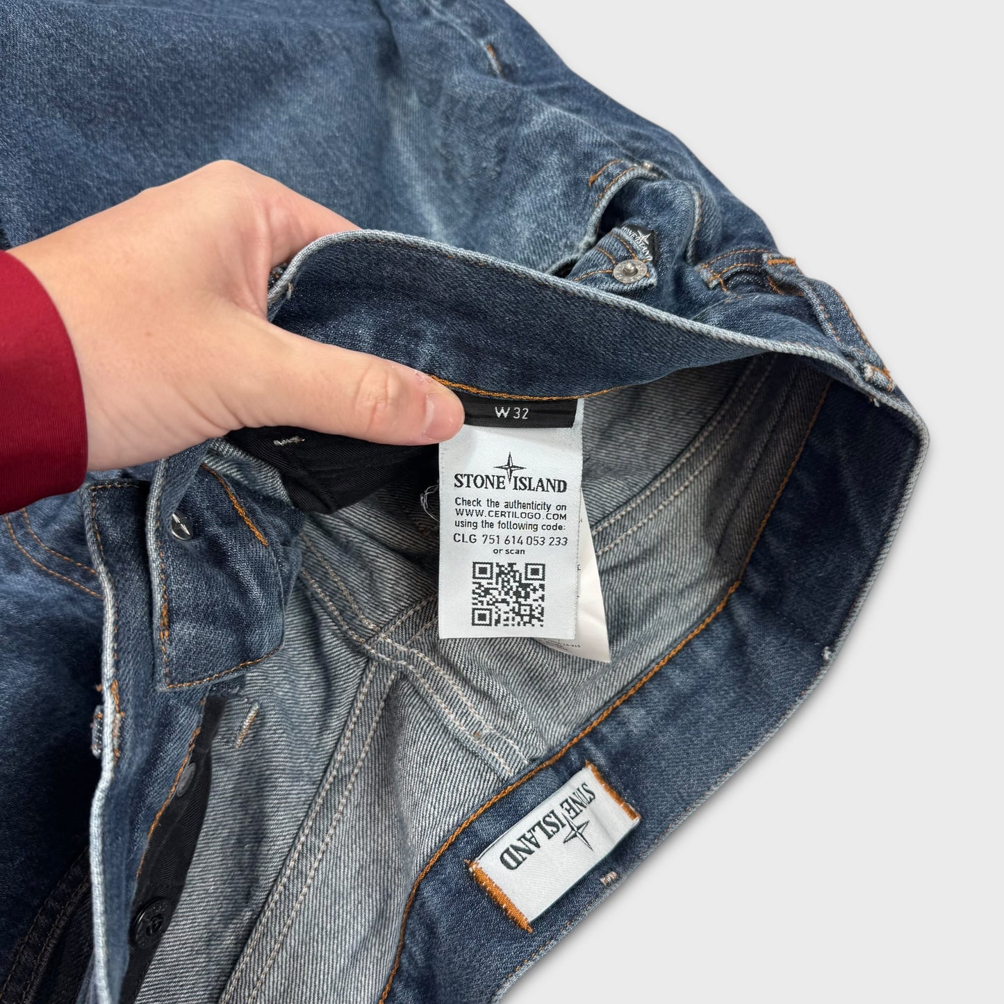 Stone Island Washed Blue Denim Jeans W32