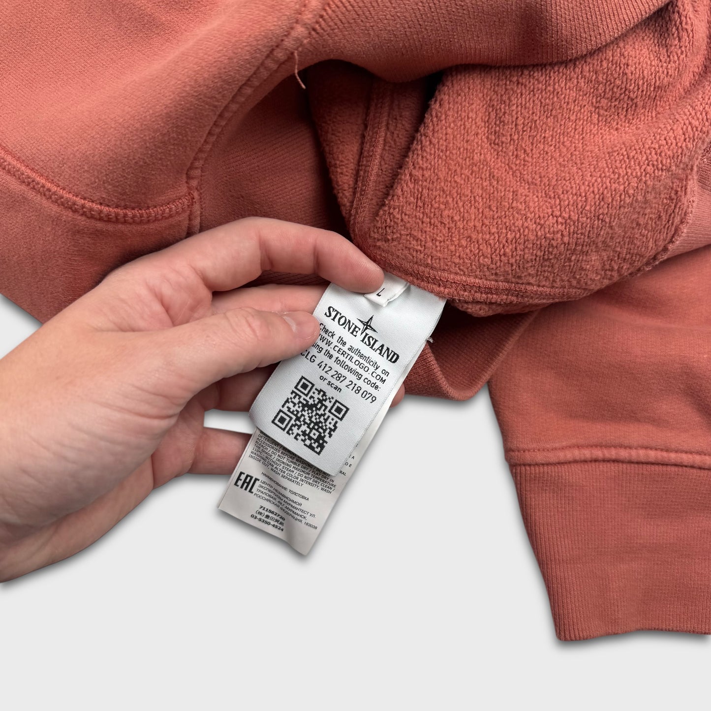 Stone Island Rust Red Crewneck L