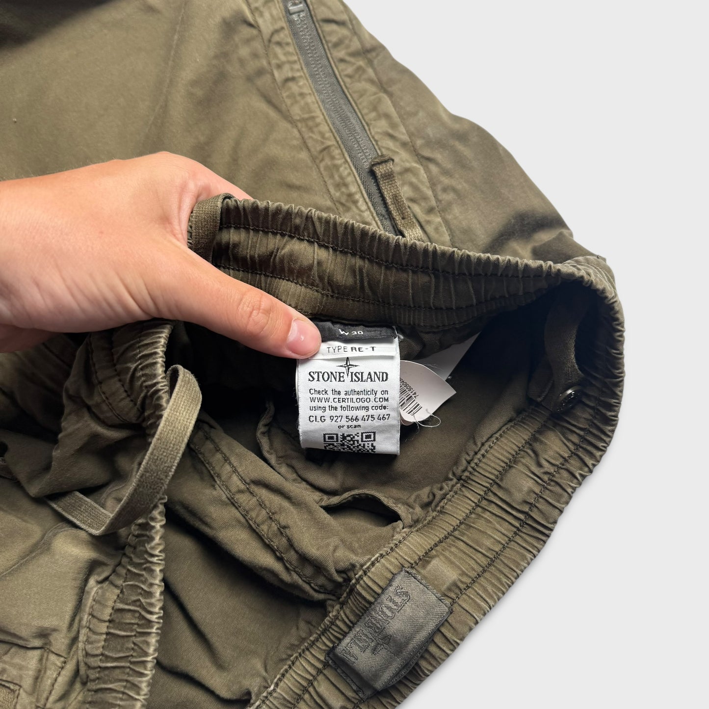 Stone Island Green Ghost Cargo Pants W30