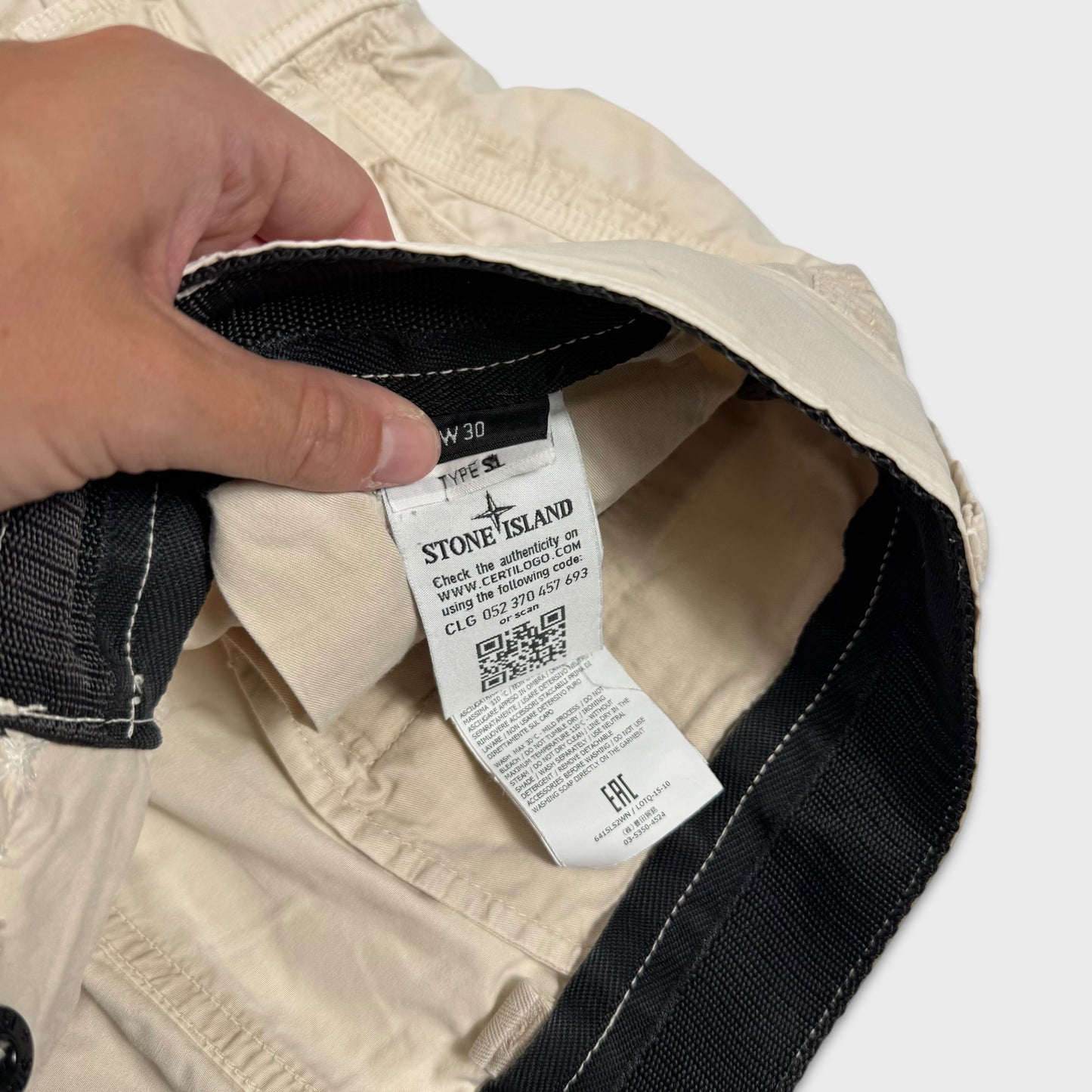 Stone Island Beige Cargo Shorts W30