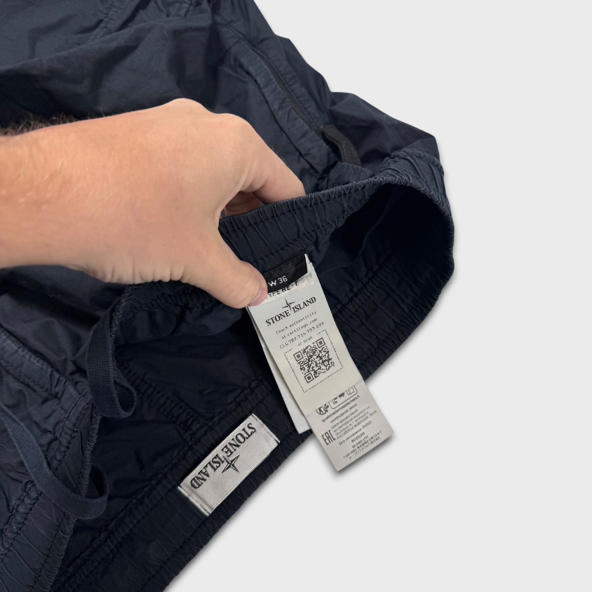 Stone Island Navy Tela Cargo Pants W36