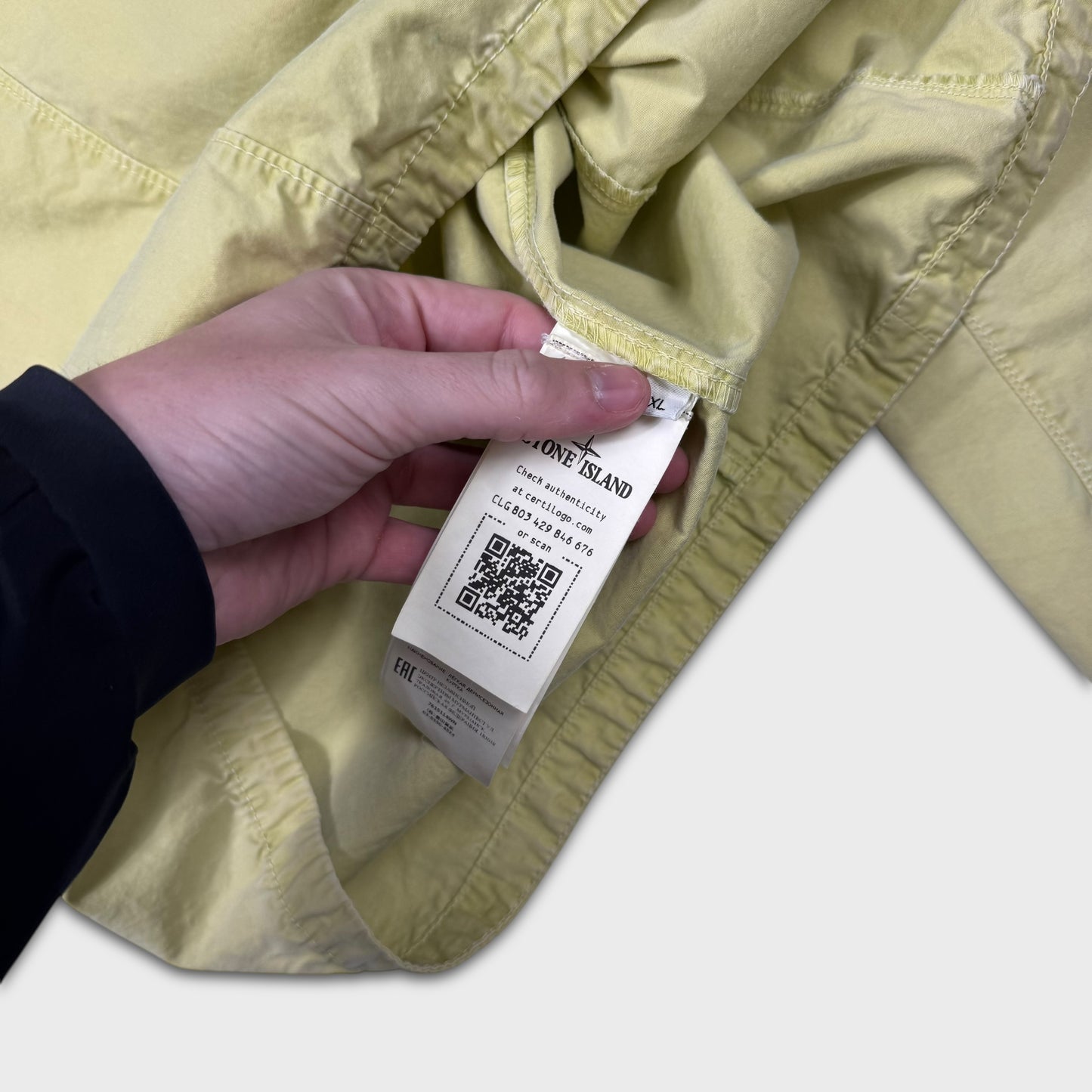 Stone Island Full Zip Yellow Overshirt XL