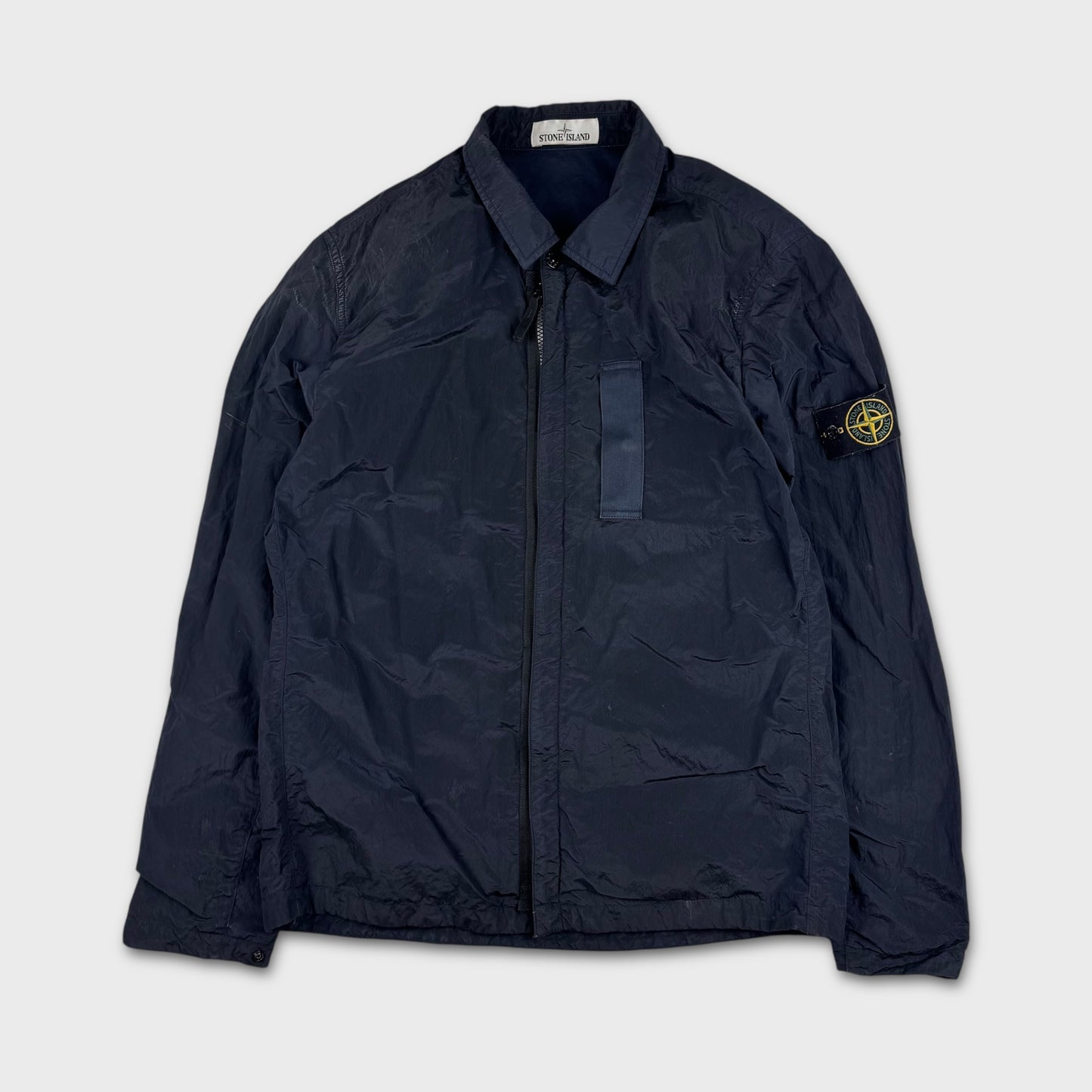 Stone Island Navy Nylon Metal Overshirt L