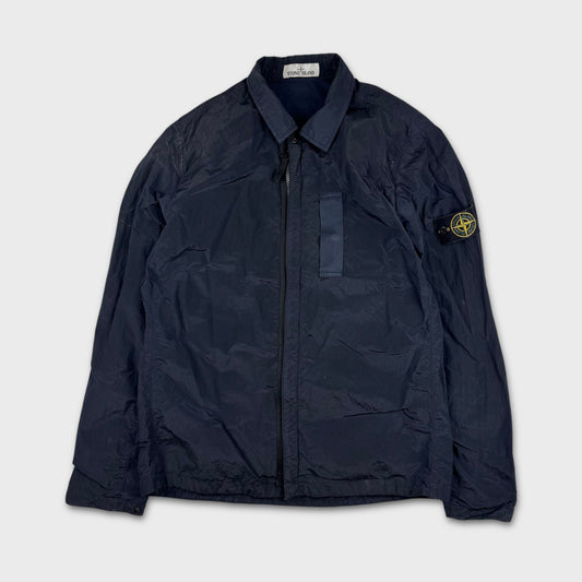 Stone Island Navy Nylon Metal Overshirt L