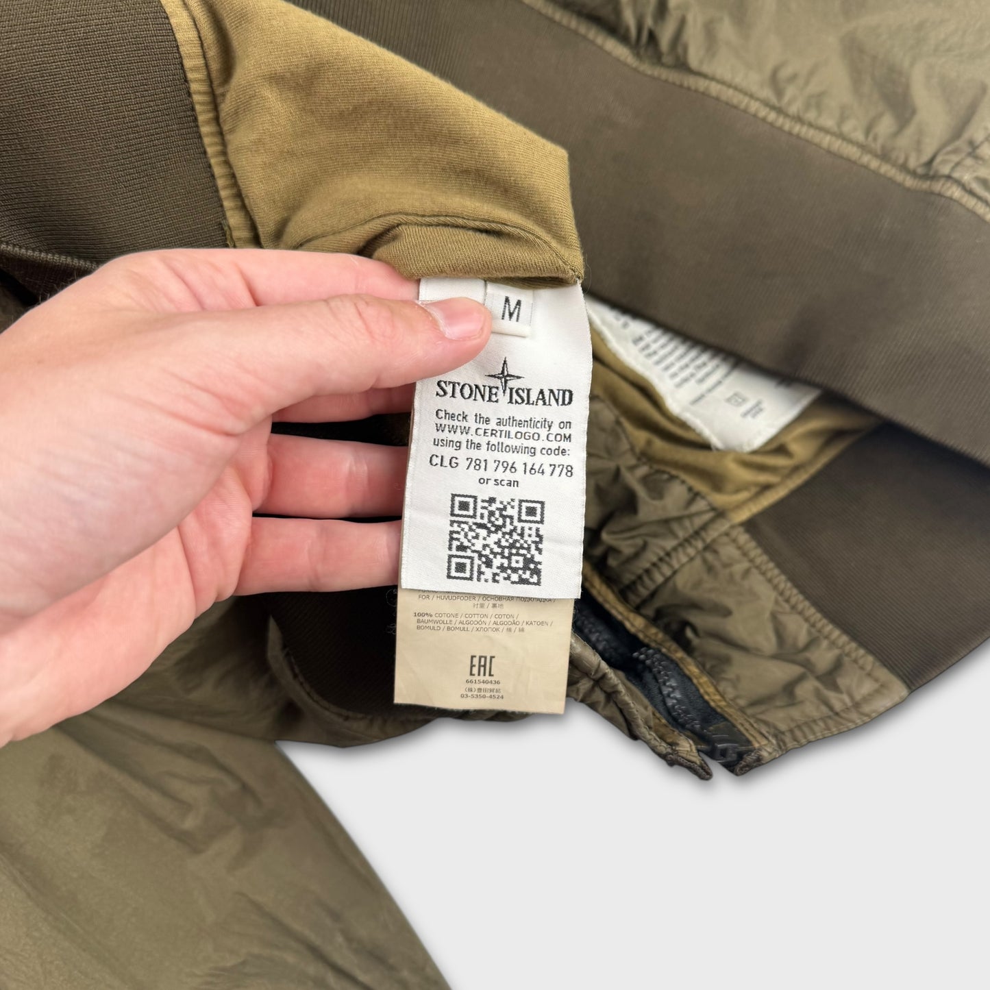 Stone Island Garment Dyed Crinkle Reps Bomber Jacket M