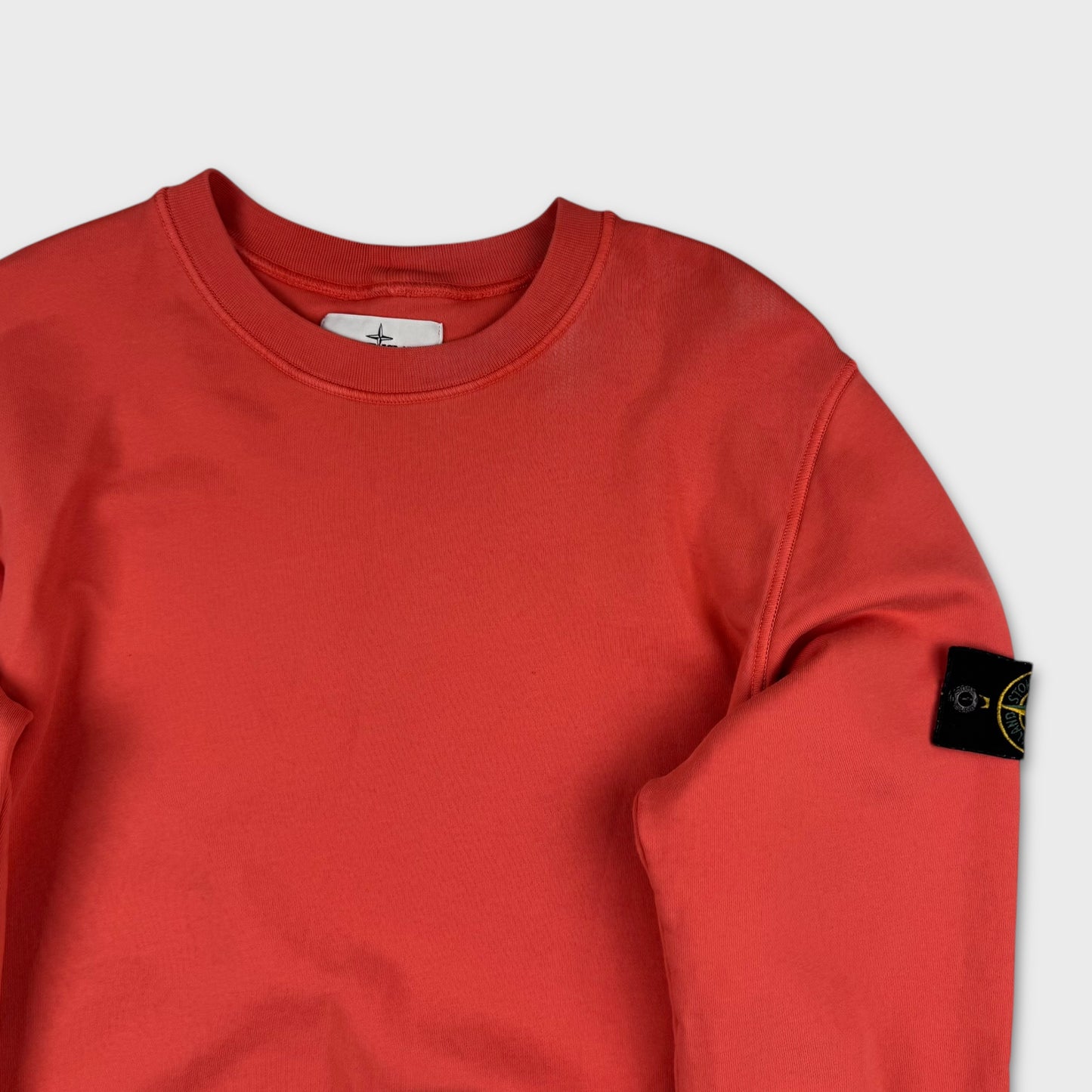 Stone Island Orange / Red Crewneck Sweatshirt M