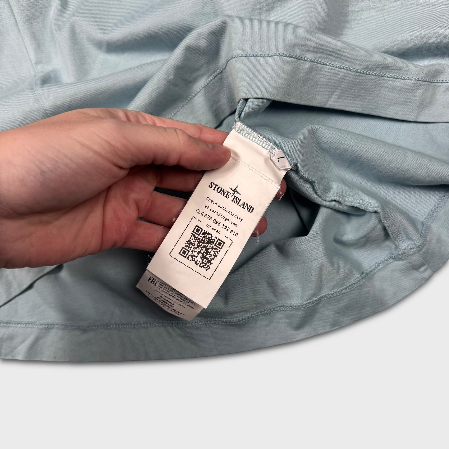Stone Island Baby Blue Compass T-Shirt L
