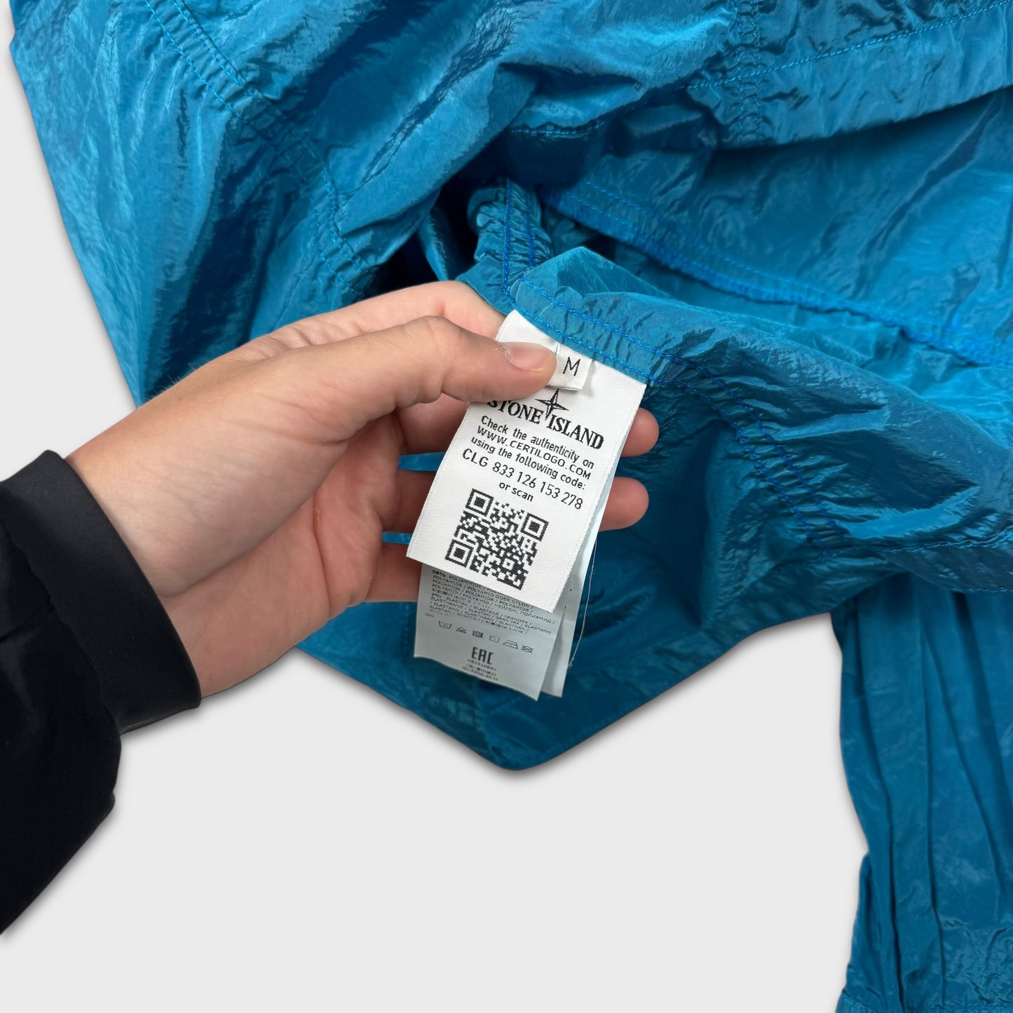 Stone Island Blue Nylon Metal Overshirt Jacket M