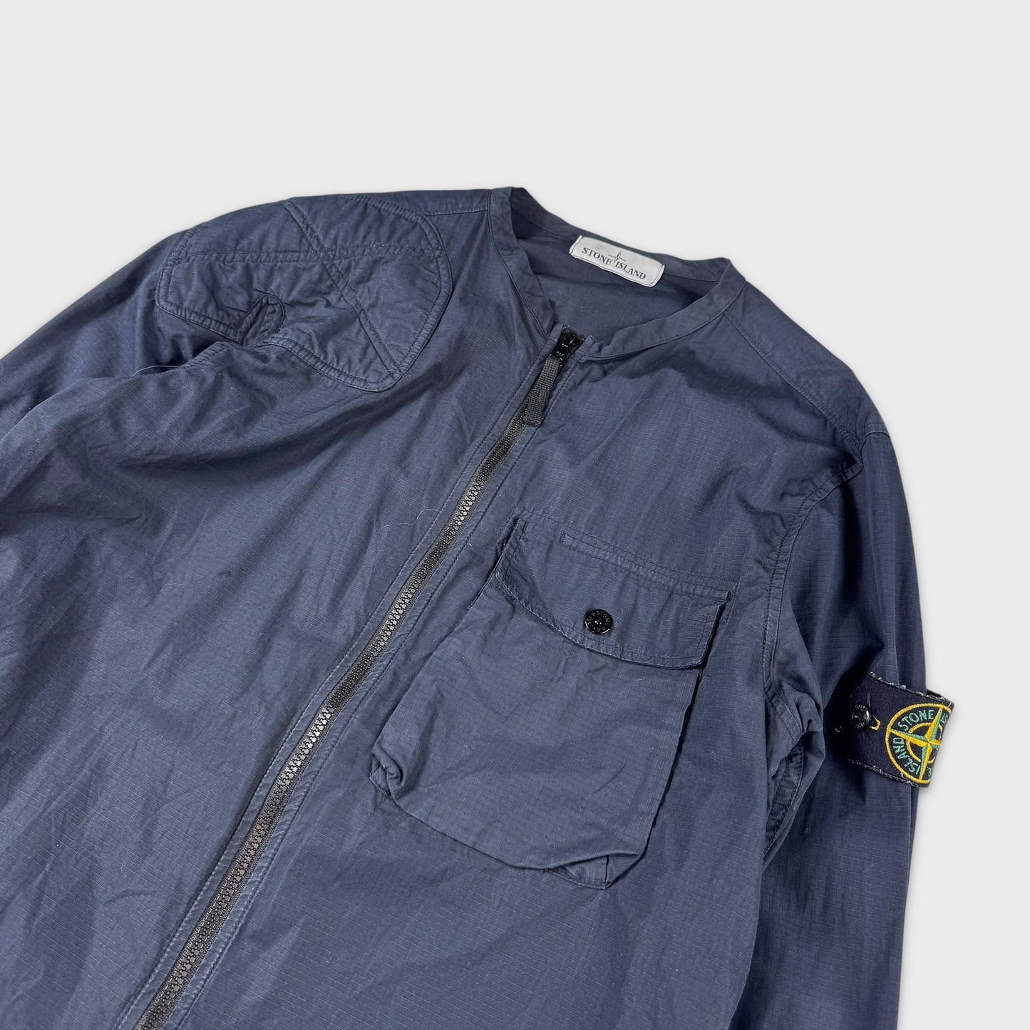 Stone Island Navy Cotton Ripstop Jacket M