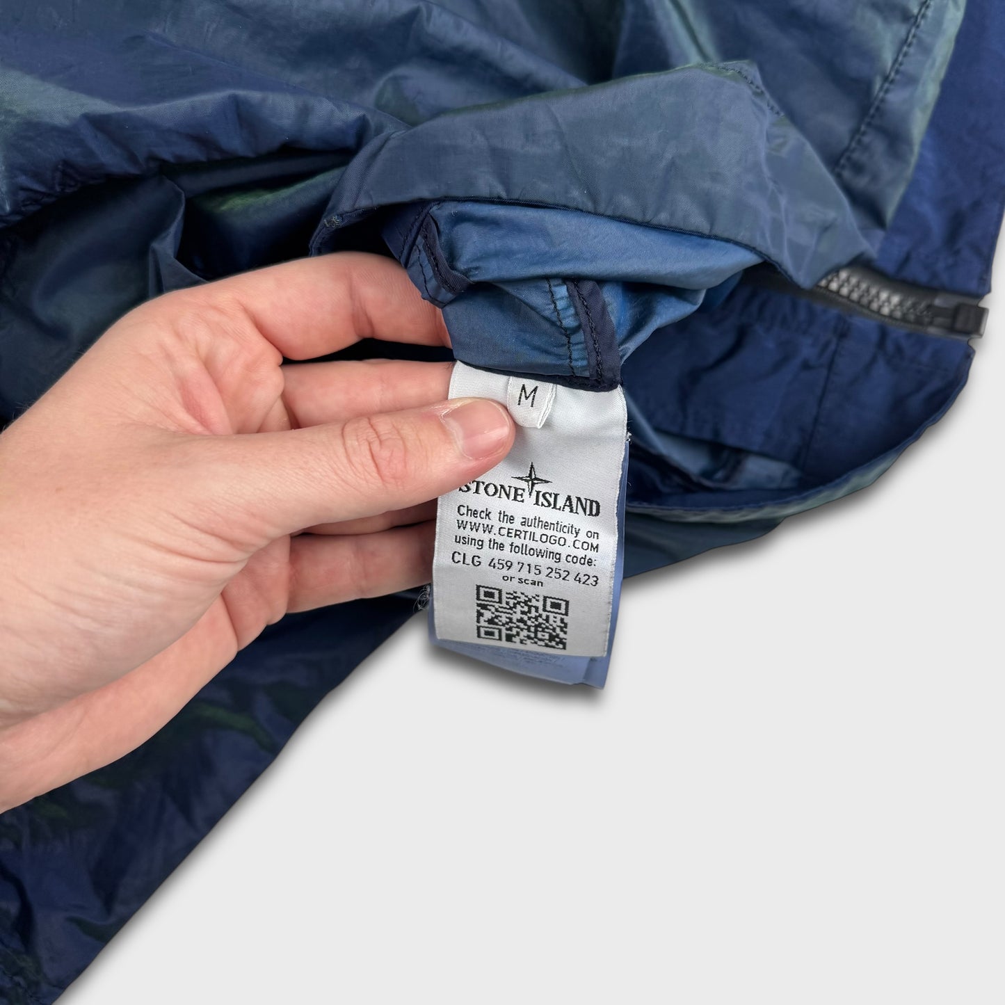 Stone Island Blue Nylon Metal Weft Jacket M