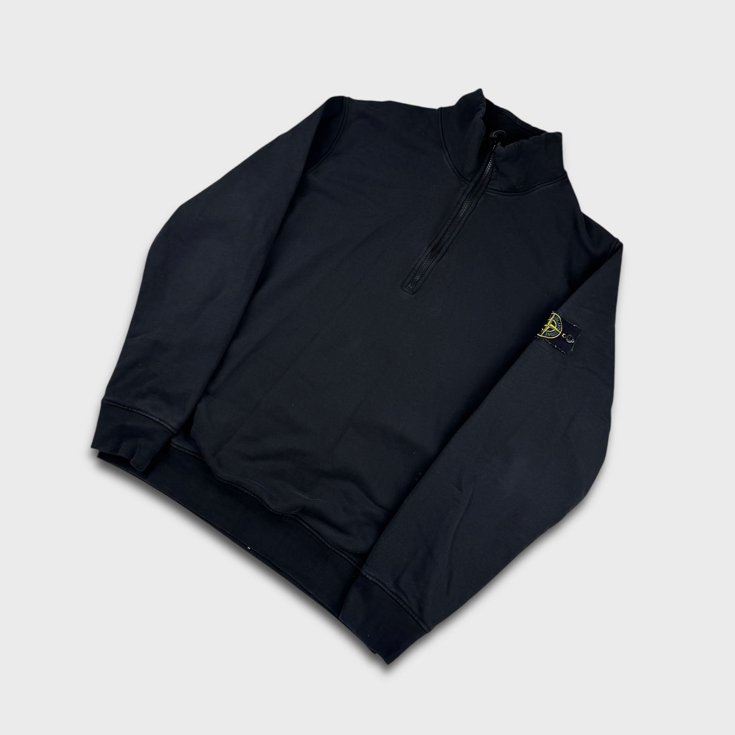 Stone Island Black Quarter Zip Sweatshirt XL