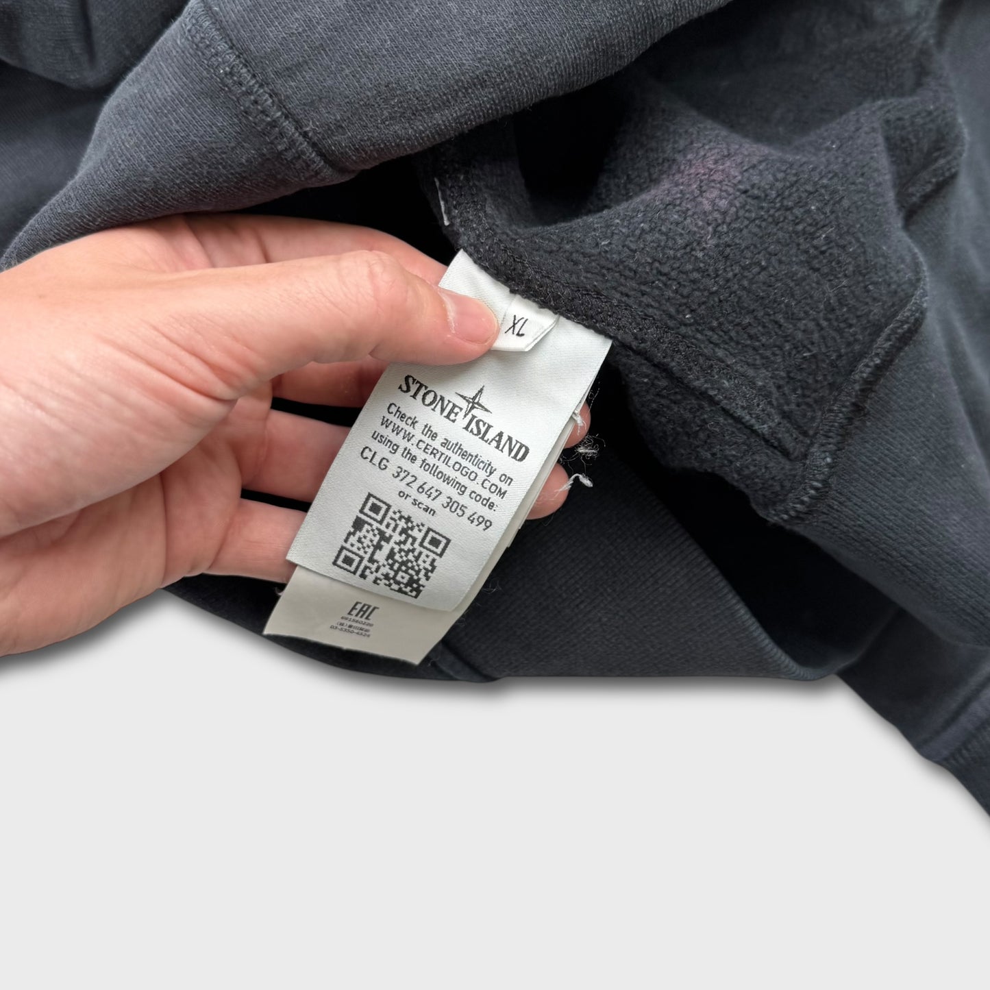 Stone Island Washed Full Zip Hoodie L