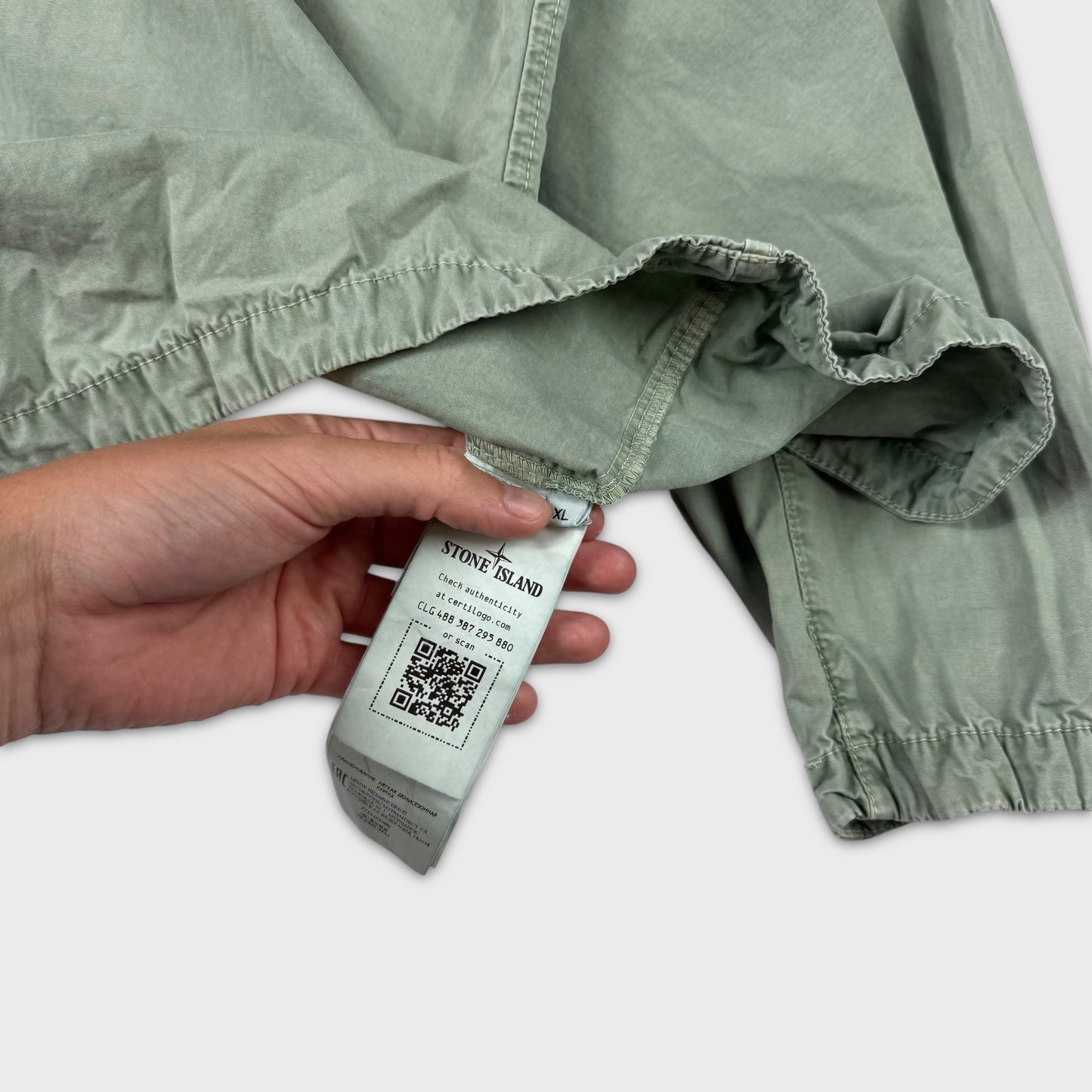 Stone Island Sage Green Full Zip Overshirt XL