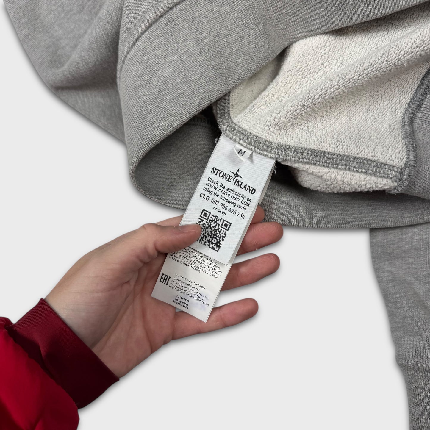 Stone Island Grey Pullover Hoodie M